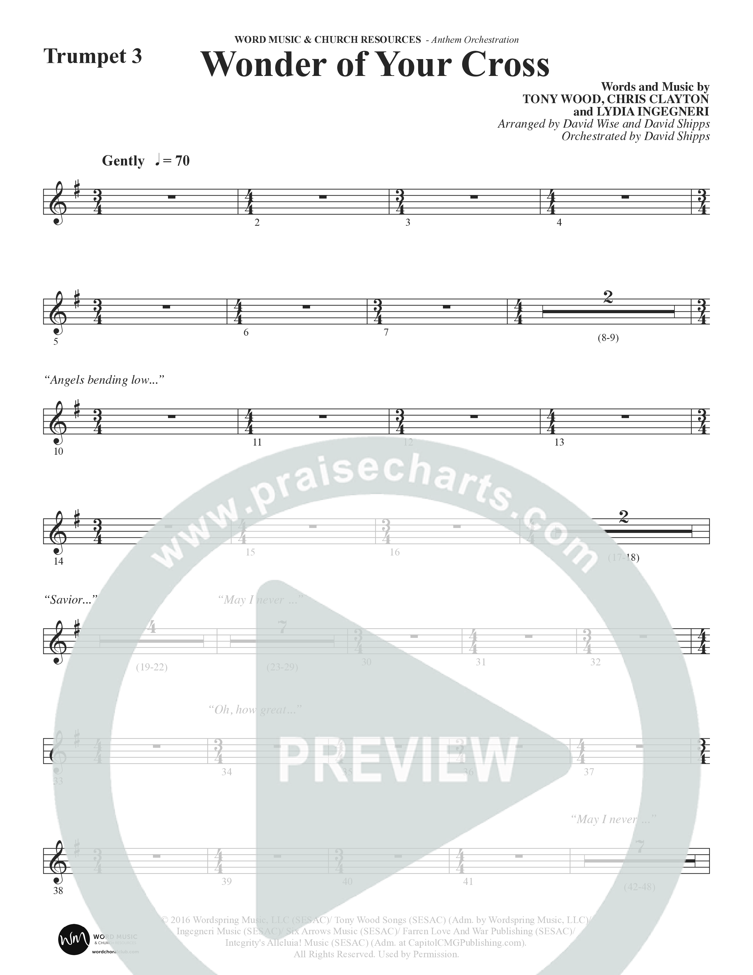 From The Day (Choral Anthem SATB) Trumpet 3 (Word Music Choral / Orch. Daniel Semsen)