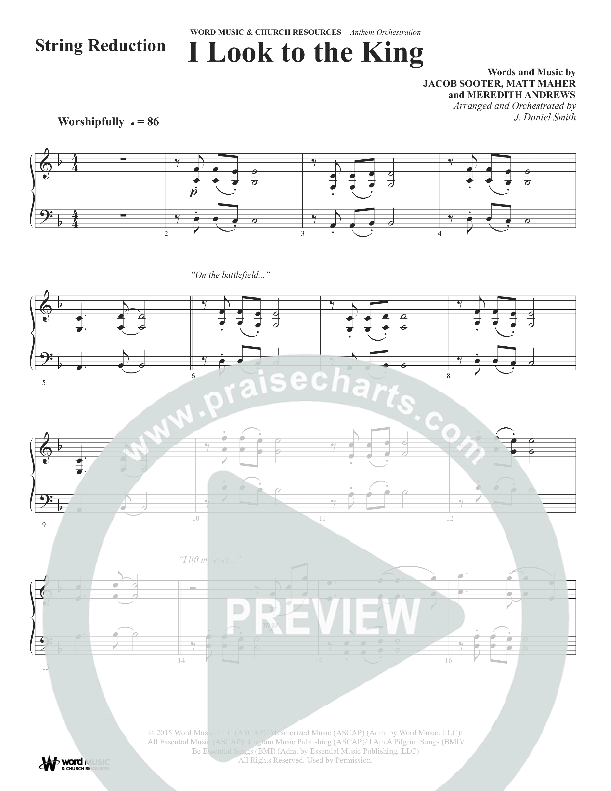 I Look To The King (Choral Anthem SATB) Chord Chart (Word Music Choral / Orch. J. Daniel Smith)
