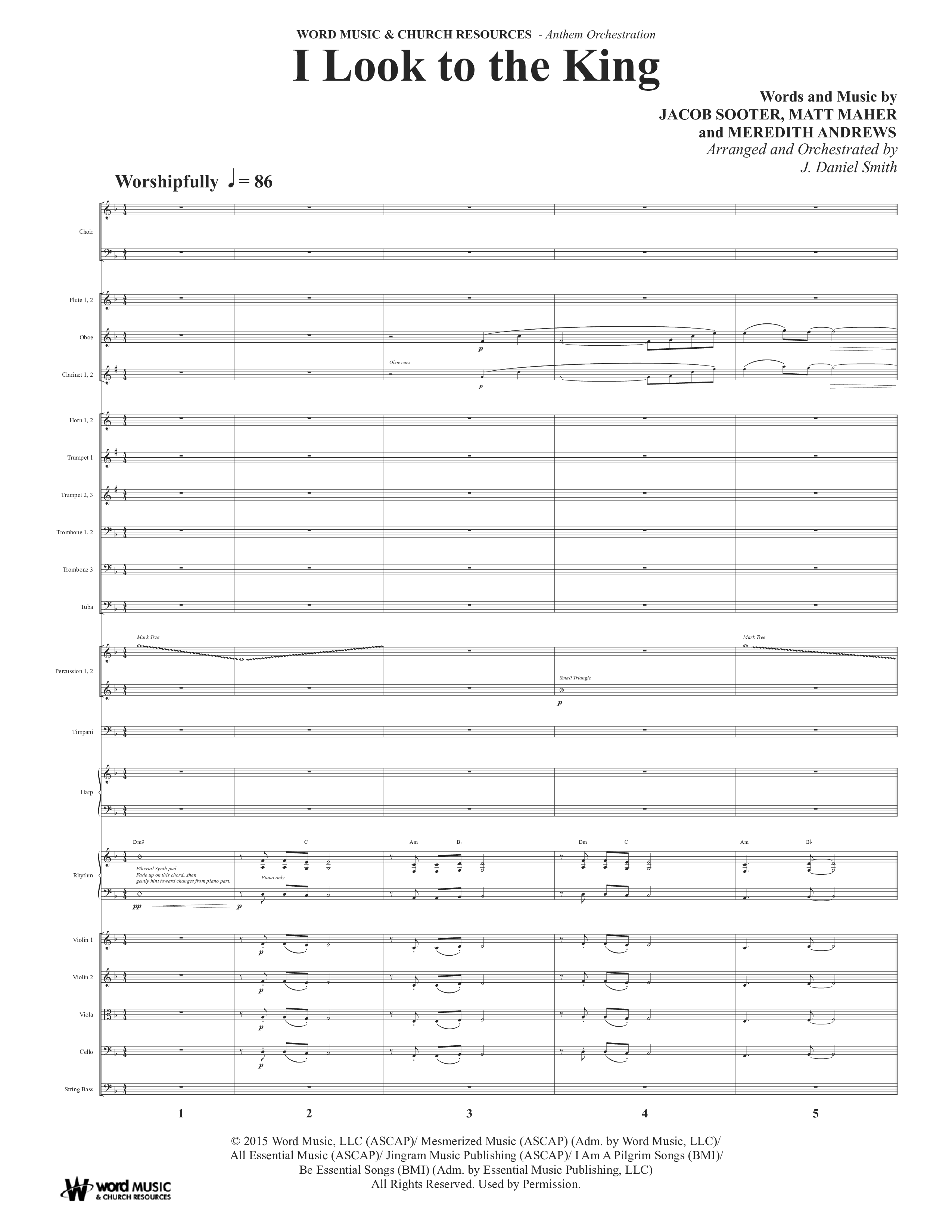 I Look To The King (Choral Anthem SATB) Orchestration (Word Music Choral / Orch. J. Daniel Smith)