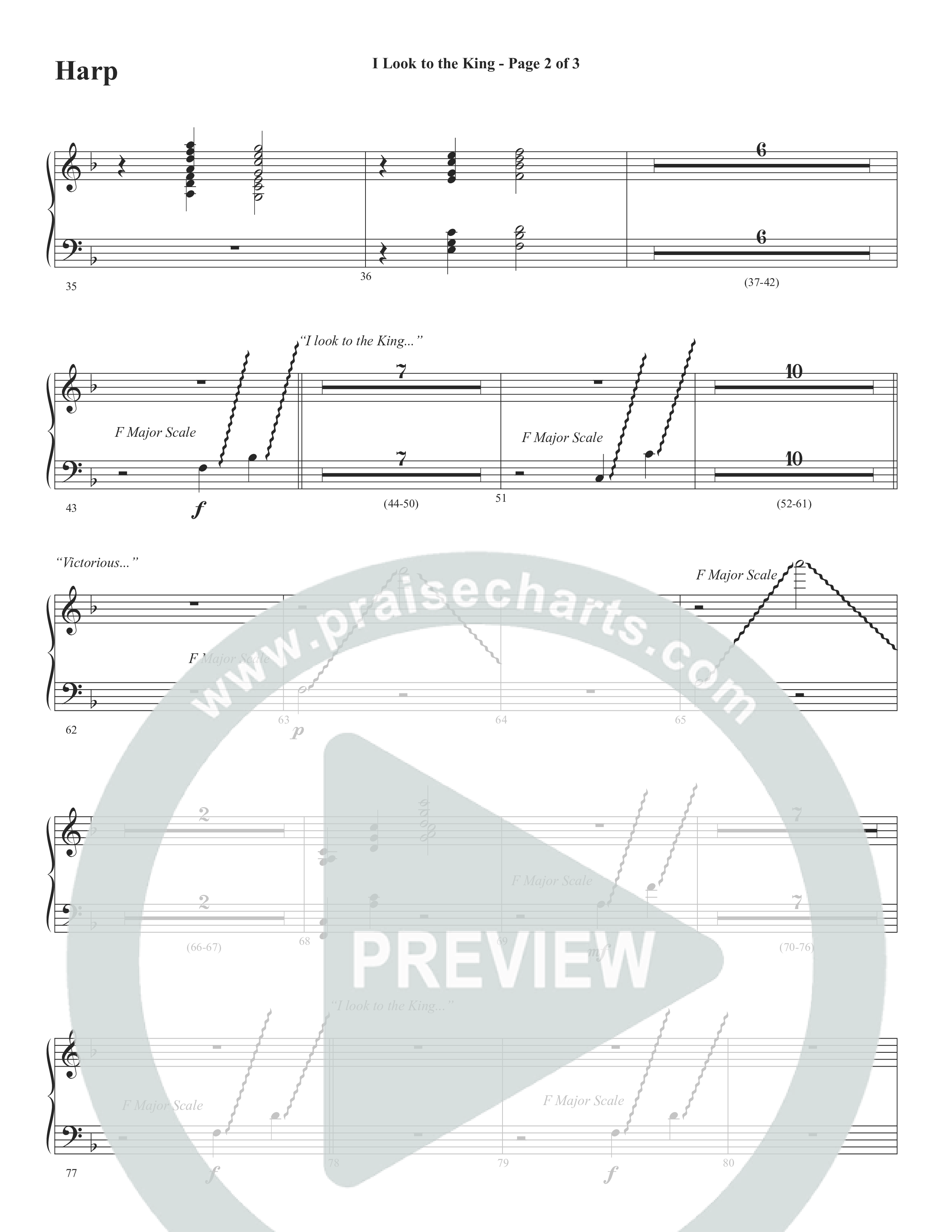 I Look To The King (Choral Anthem SATB) Harp (Word Music Choral / Orch. J. Daniel Smith)