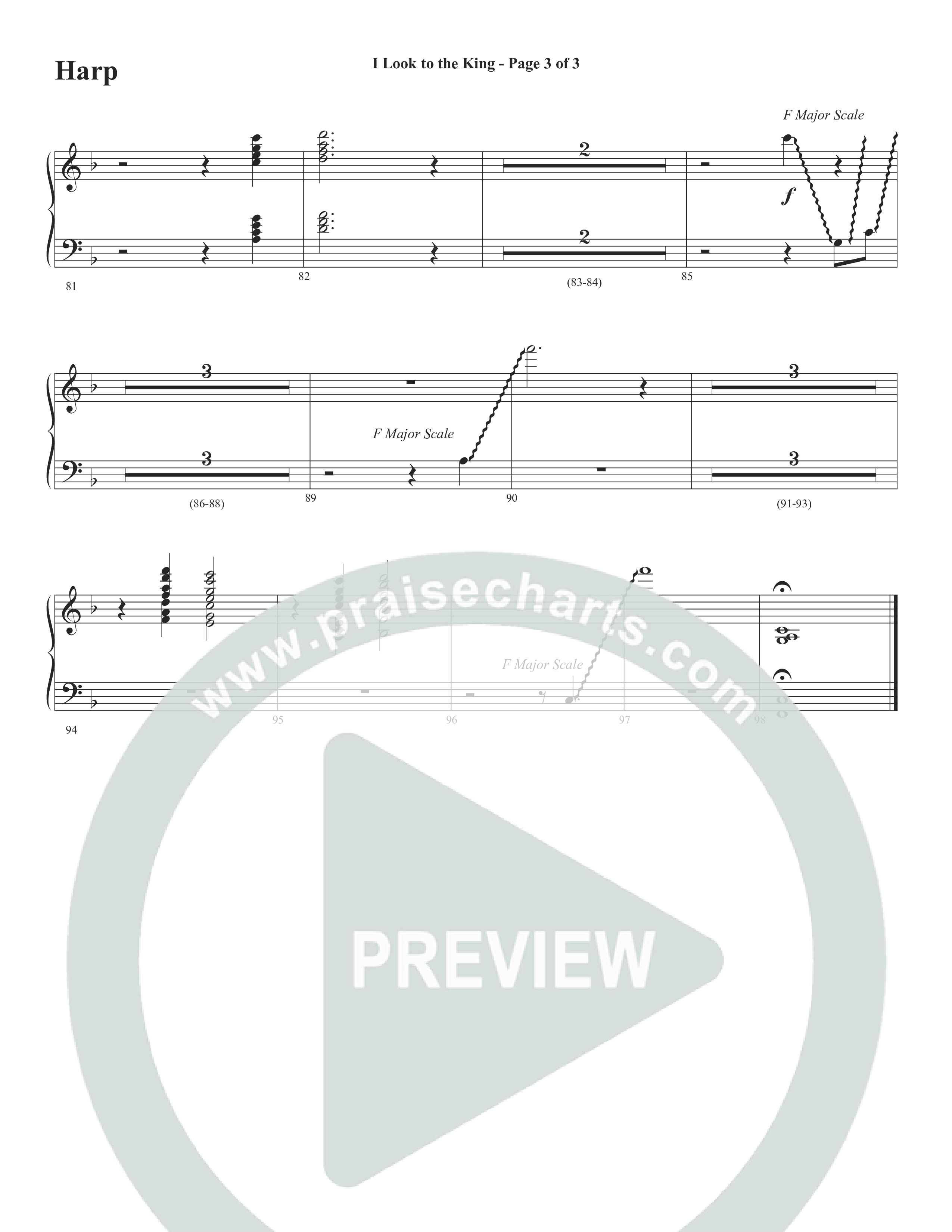 I Look To The King (Choral Anthem SATB) Harp (Word Music Choral / Orch. J. Daniel Smith)
