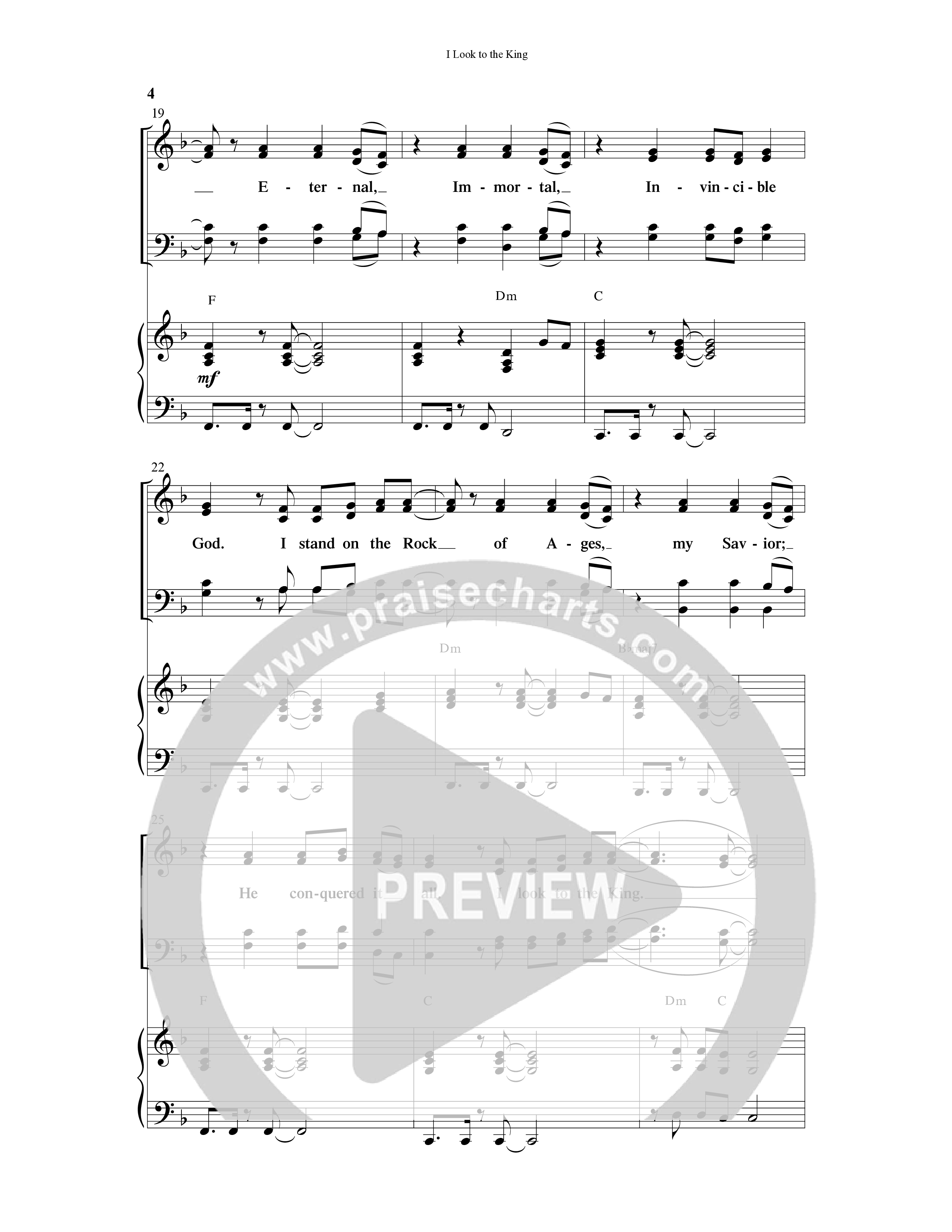 I Look To The King (Choral Anthem SATB) Anthem (SATB/Piano) (Word Music Choral / Orch. J. Daniel Smith)