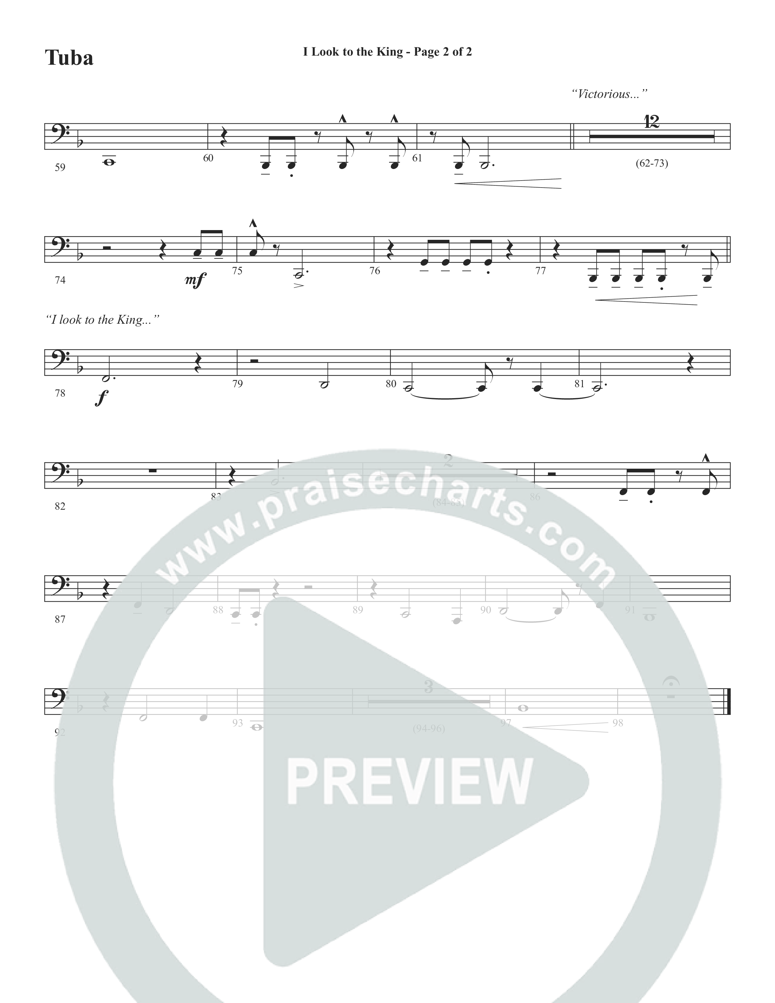 I Look To The King (Choral Anthem SATB) Tuba (Word Music Choral / Orch. J. Daniel Smith)
