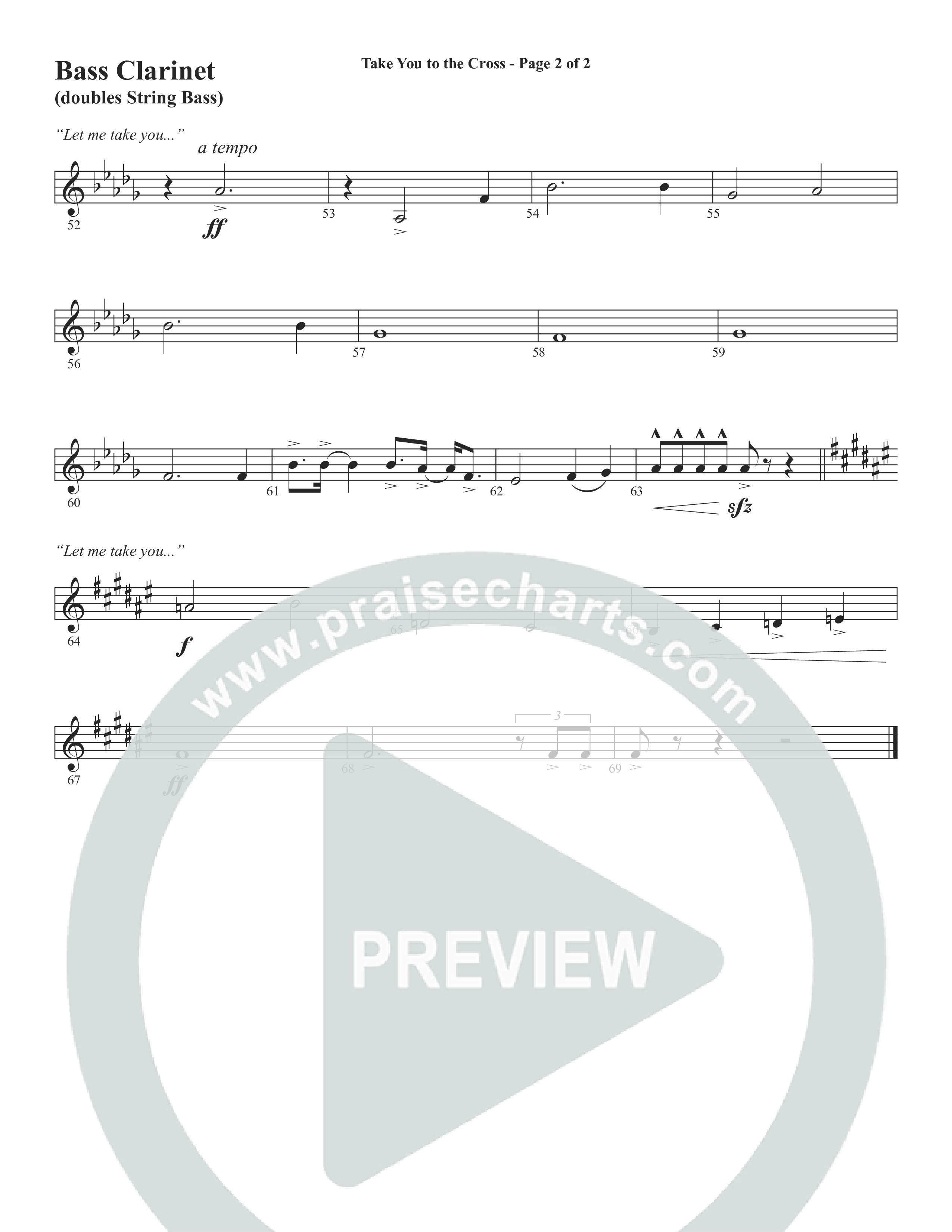 Take You To The Cross (Choral Anthem SATB) Bass Clarinet (Word Music Choral / Arr. David Wise)