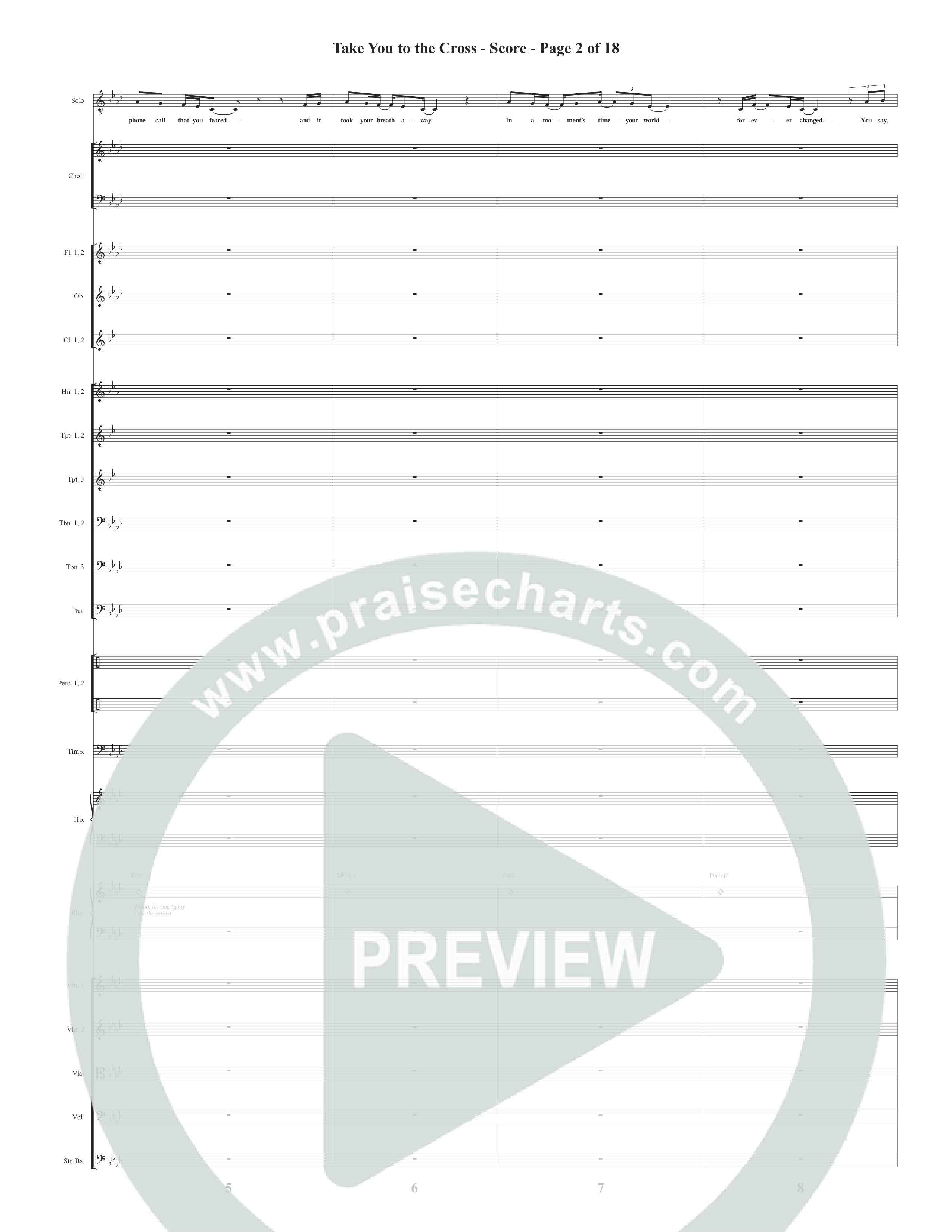 Take You To The Cross (Choral Anthem SATB) Orchestration (Word Music Choral / Arr. David Wise)