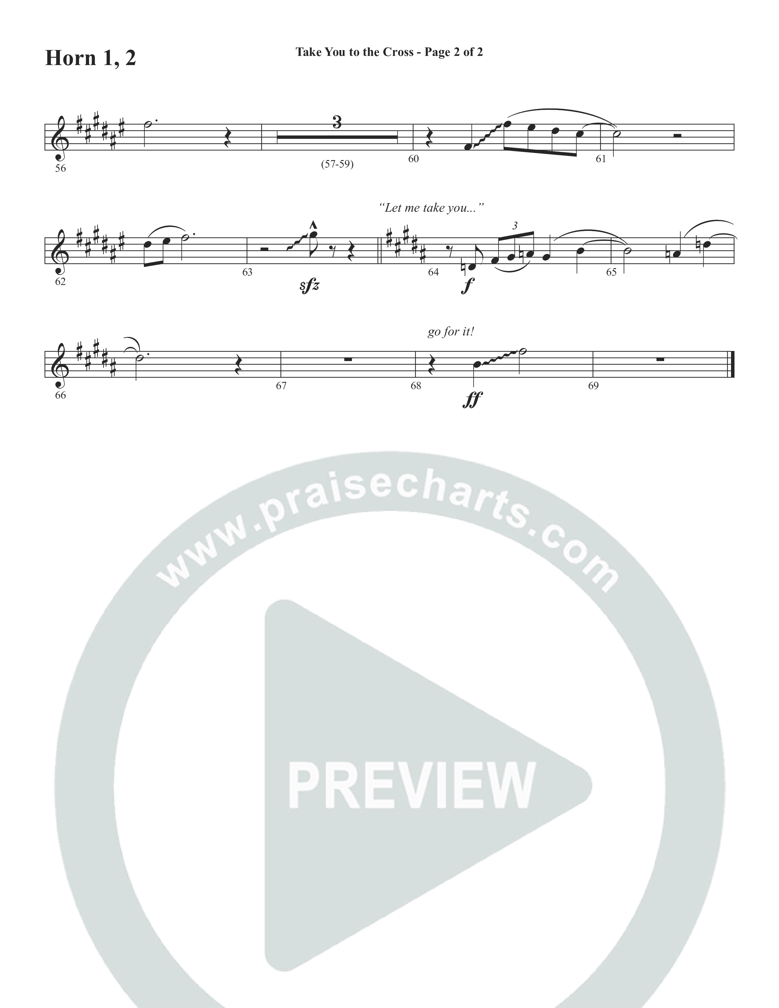 Take You To The Cross (Choral Anthem SATB) French Horn 1/2 (Word Music Choral / Arr. David Wise)