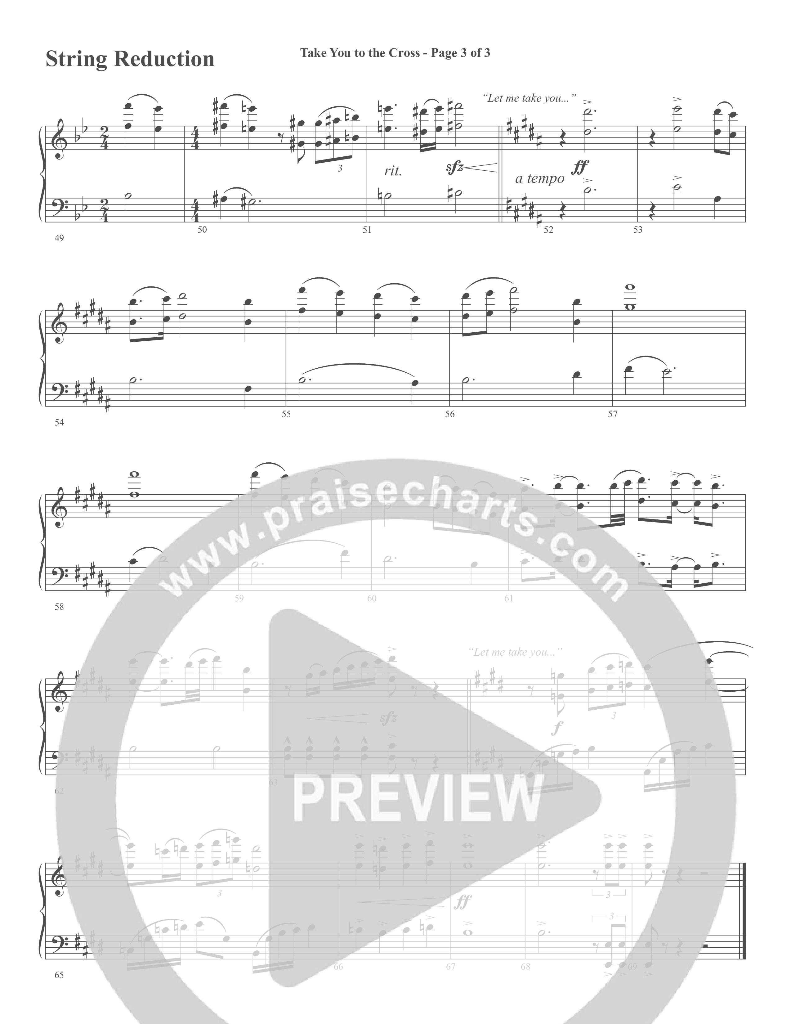 Take You To The Cross (Choral Anthem SATB) String Reduction (Word Music Choral / Arr. David Wise)