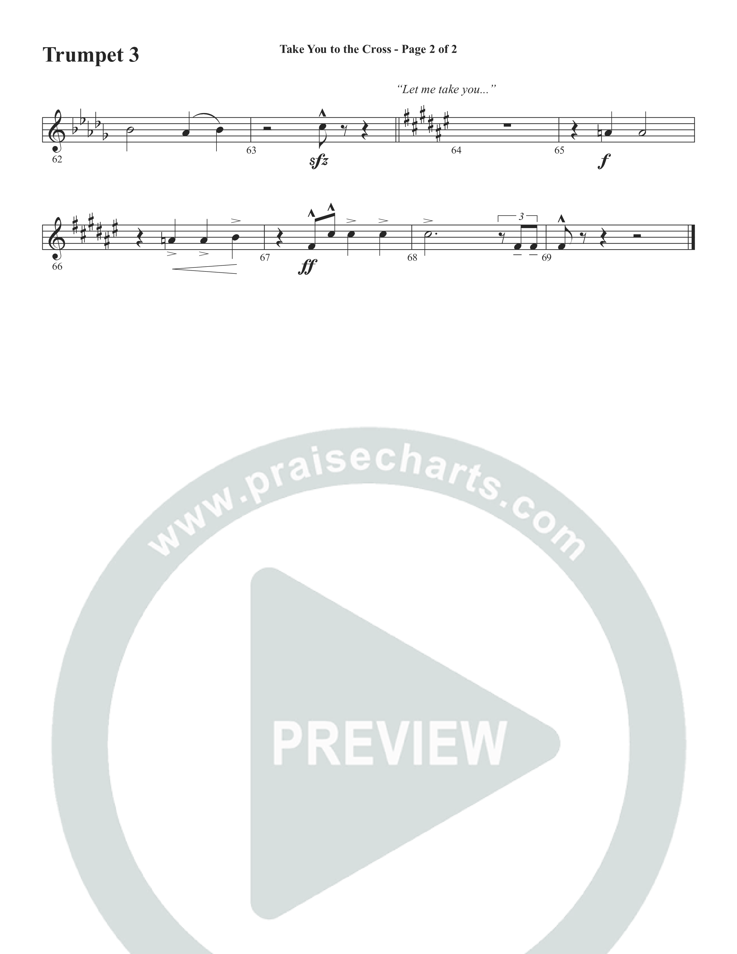 Take You To The Cross (Choral Anthem SATB) Trumpet 3 (Word Music Choral / Arr. David Wise)