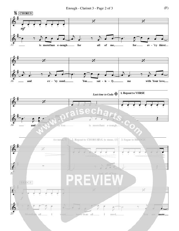 Enough Clarinet 3 (Chris Tomlin)