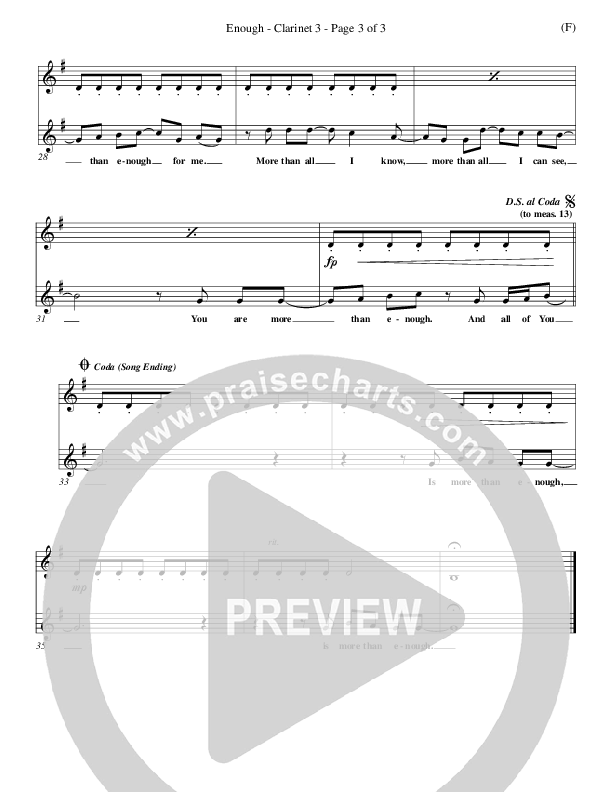 Enough Clarinet 3 (Chris Tomlin)