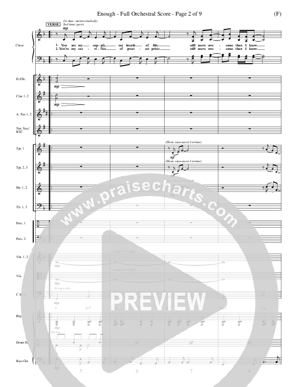Enough Conductor's Score (Chris Tomlin)