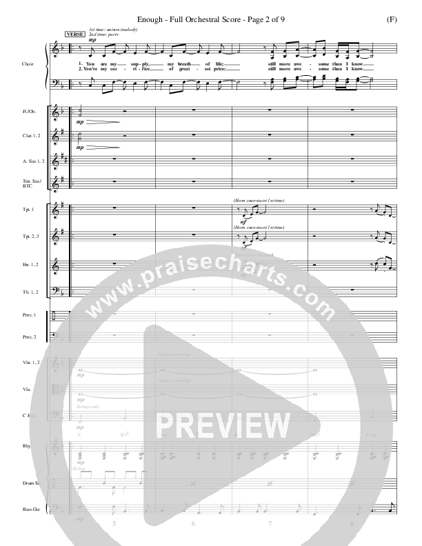 Enough Conductor's Score (Chris Tomlin)