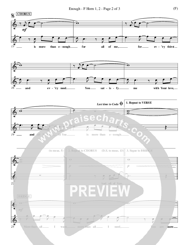 Enough French Horn 1/2 (Chris Tomlin)