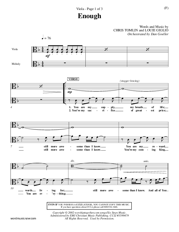 Enough Viola (Chris Tomlin)