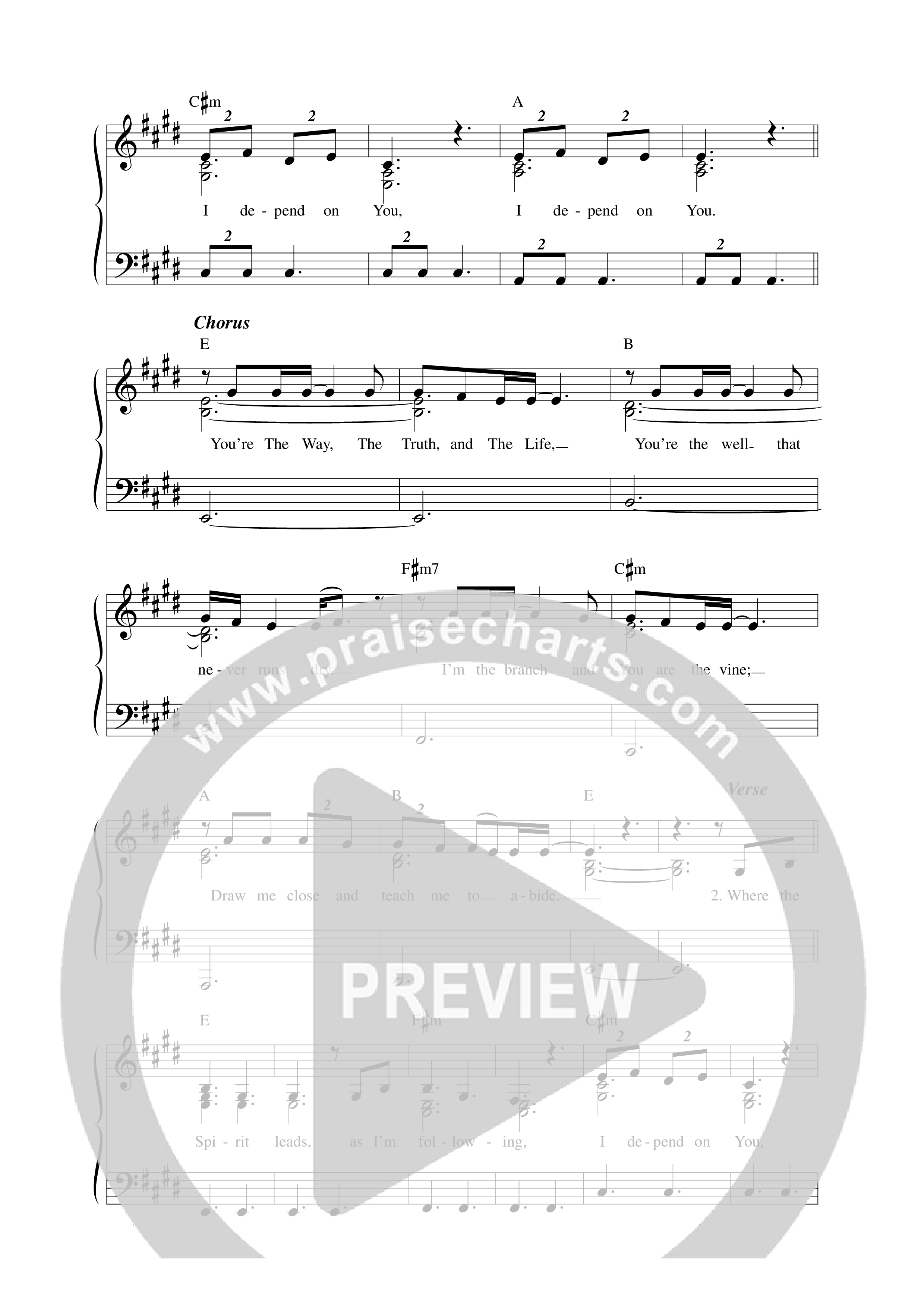 Abide (Thrive Version) Lead Sheet Melody (Thrive Worship / Integrity Worship)