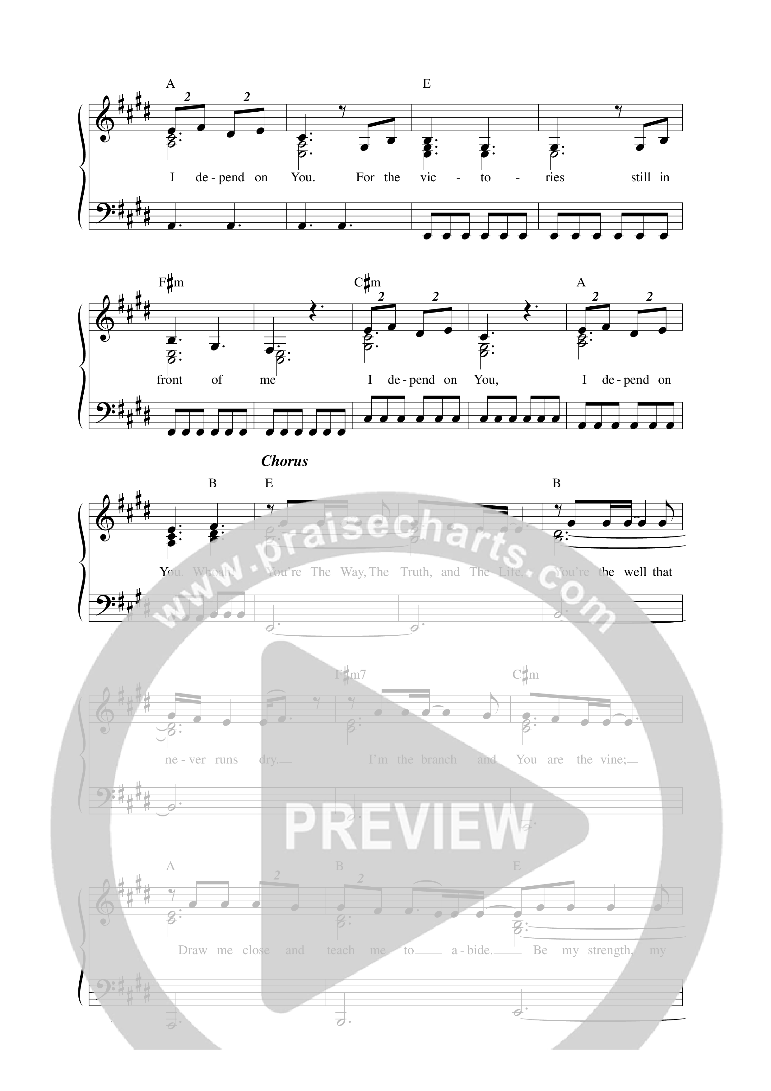 Abide (Thrive Version) Lead Sheet Melody (Thrive Worship / Integrity Worship)