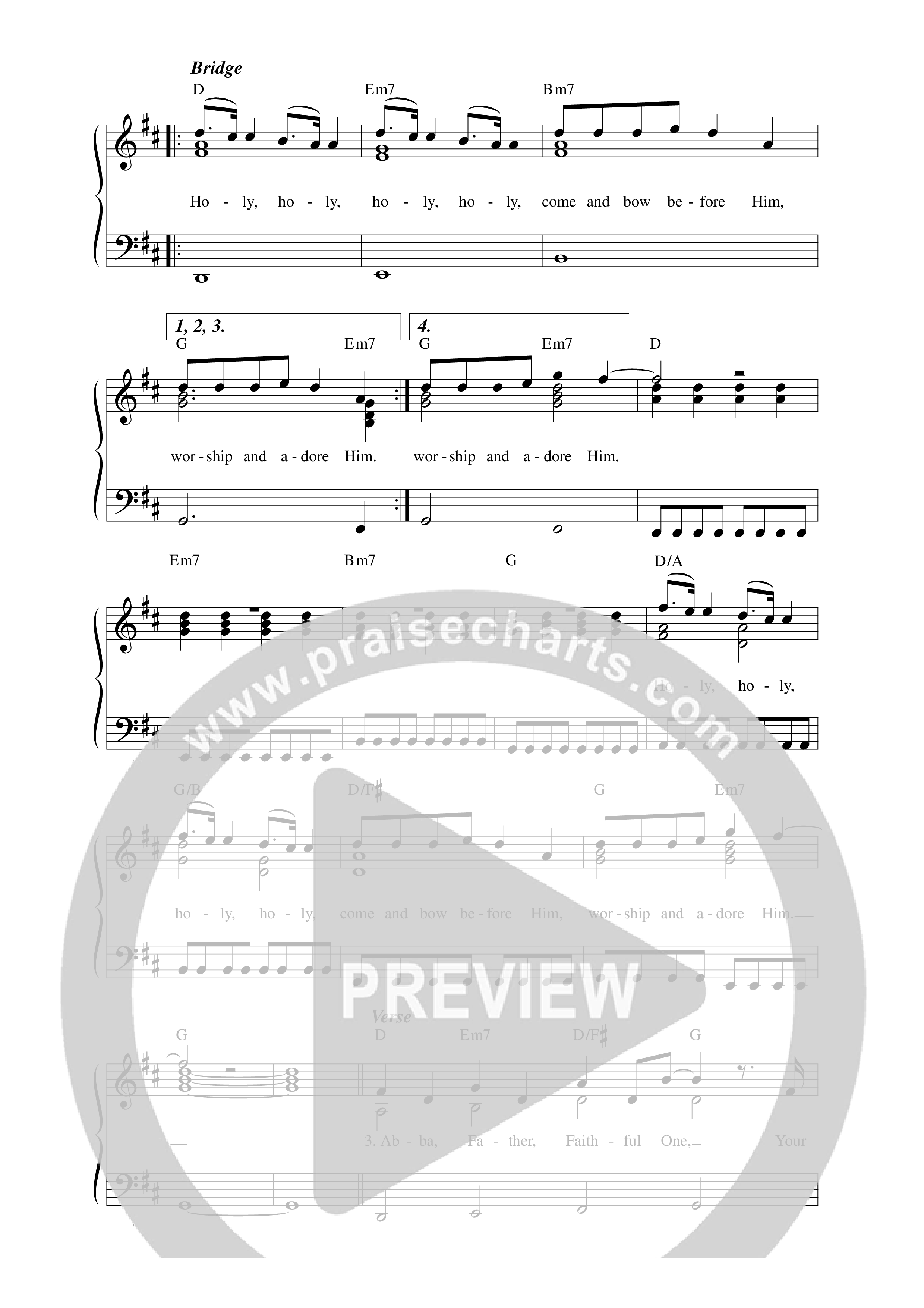 Worthy Is The Lord Lead Sheet Melody (KXC)