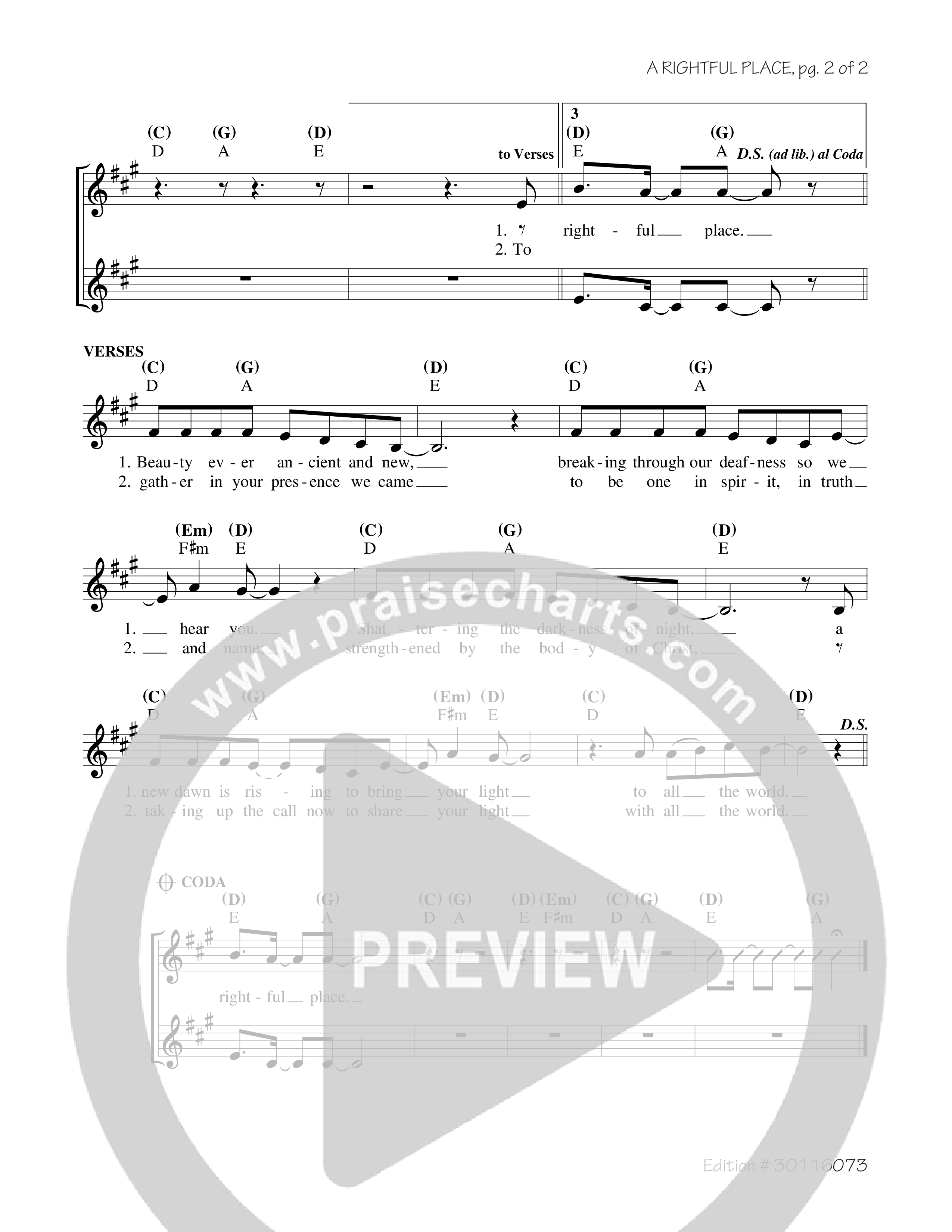 A Rightful Place Rhythm/Vocal (Steve Angrisano)