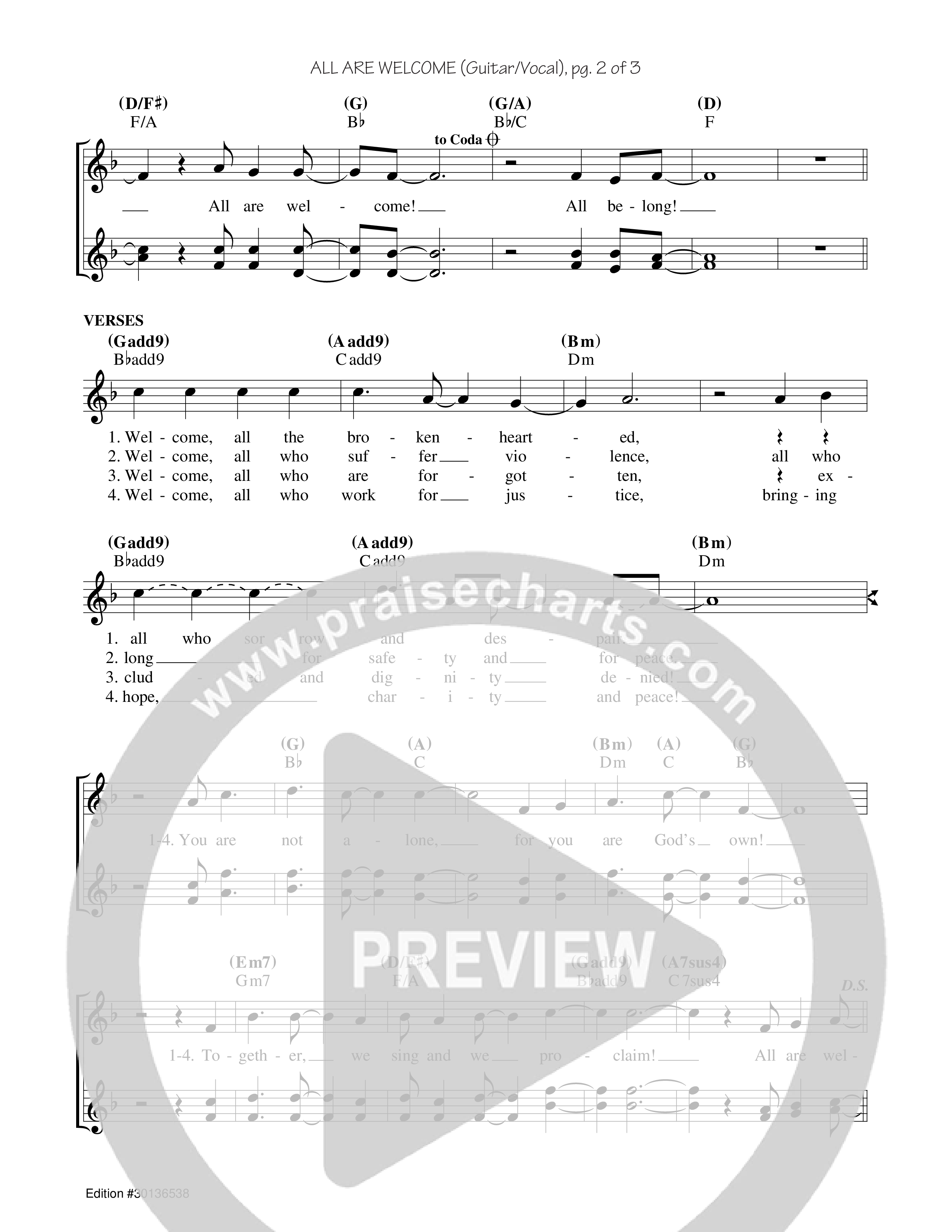 All Are Welcome Rhythm/Vocal (Jesse Manibusan)