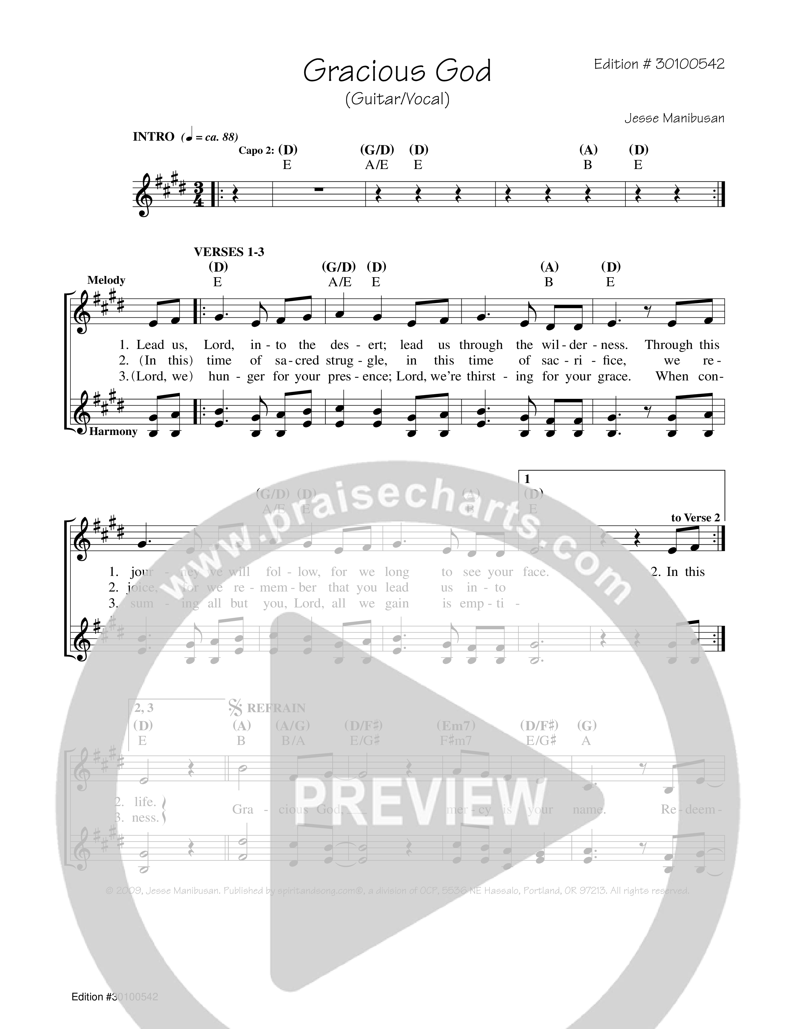 Gracious God Rhythm/Vocal (Jesse Manibusan)