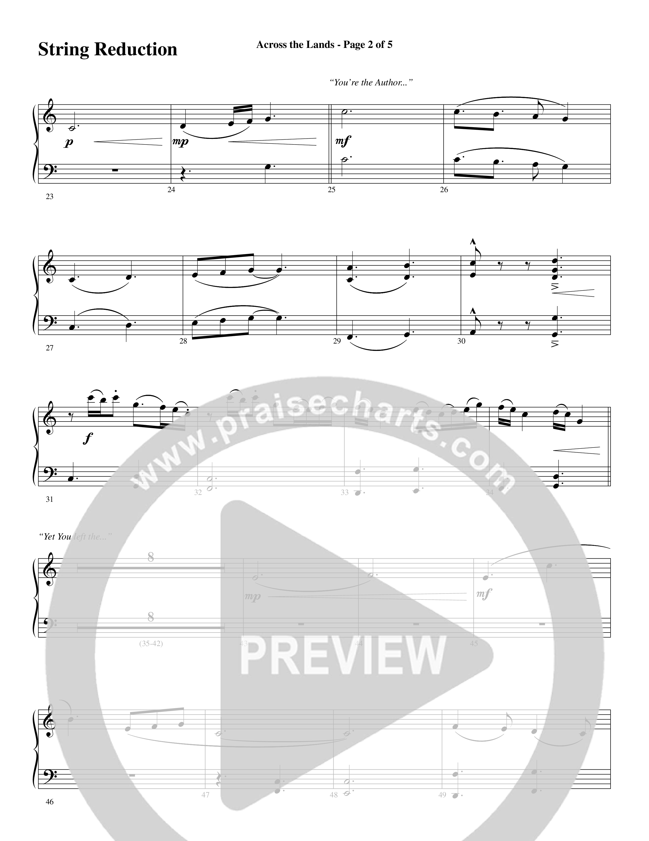 Across the Lands (You’re the Word of God) (Choral Anthem SATB) String Reduction (Word Music Choral / Keith Getty / Stuart Townend / Arr. Cliff Duren)