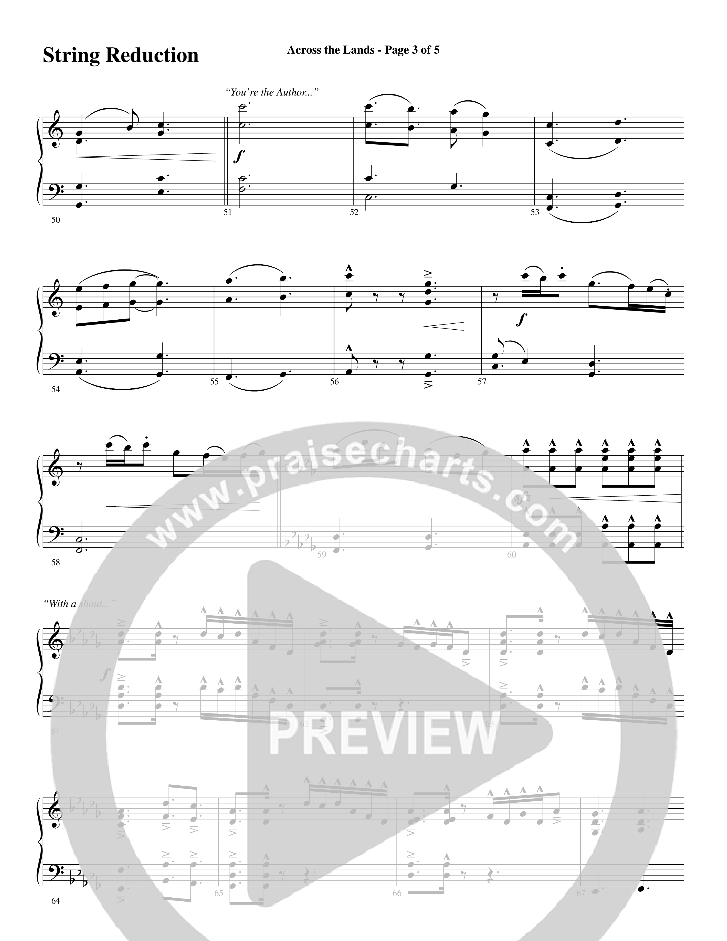 Across the Lands (You’re the Word of God) (Choral Anthem SATB) String Reduction (Word Music Choral / Keith Getty / Stuart Townend / Arr. Cliff Duren)