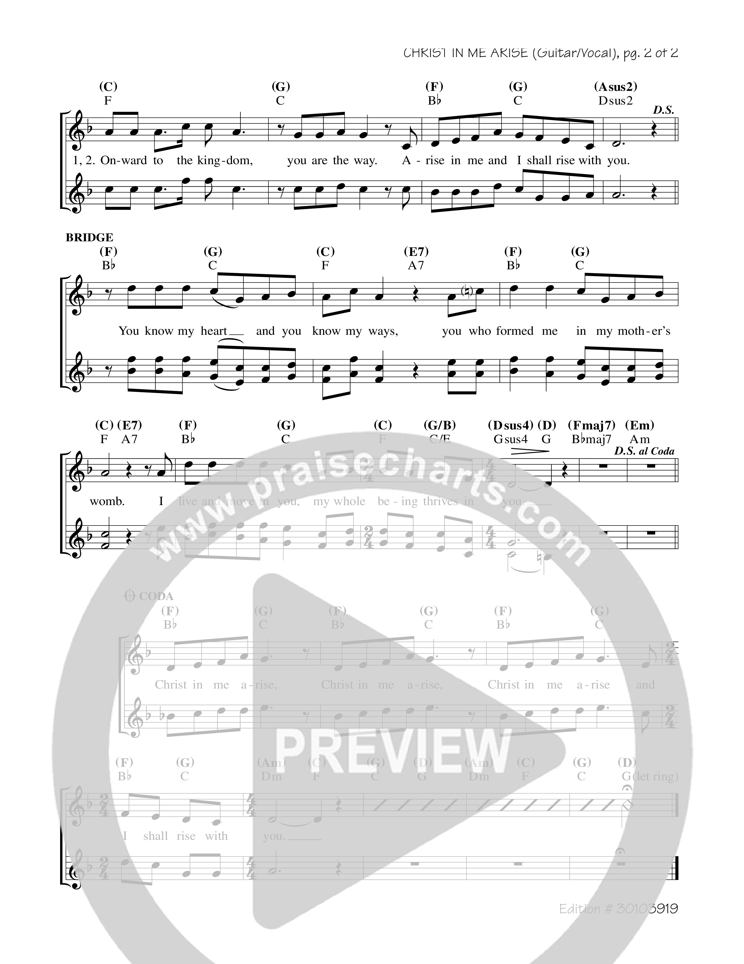 Christ In Me Arise Rhythm/Vocal (Trevor Thomson)