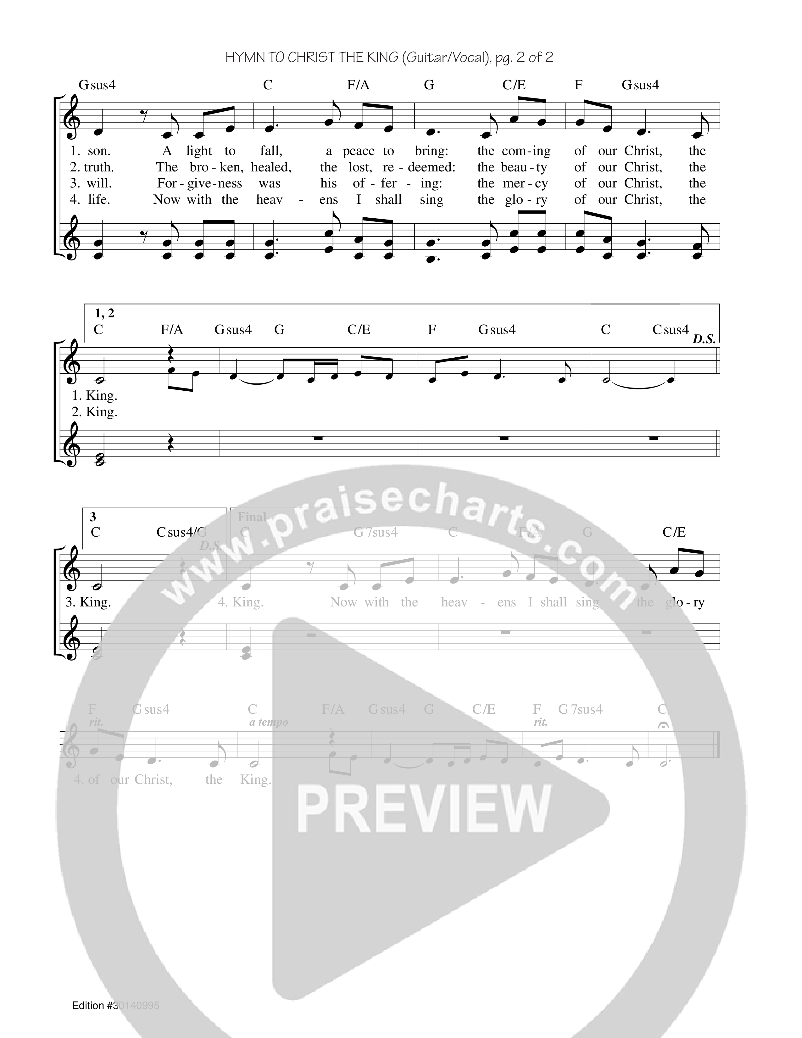 Hymn To Christ The King Rhythm/Vocal (Sarah Hart / Josh Blakesley / Ike Ndolo / Sarah Kroger)