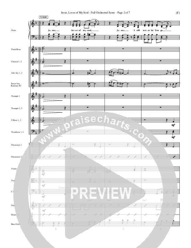 Jesus Lover Of My Soul Conductor's Score (Hillsong Worship)