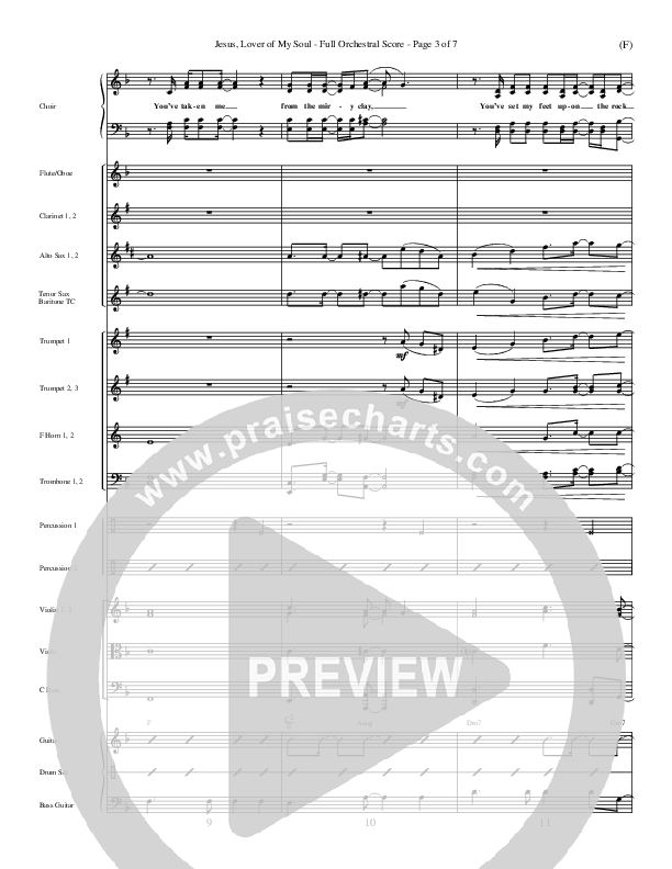 Jesus Lover Of My Soul Conductor's Score (Hillsong Worship)