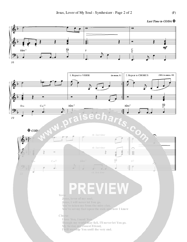 Jesus Lover Of My Soul Synth (Hillsong Worship)