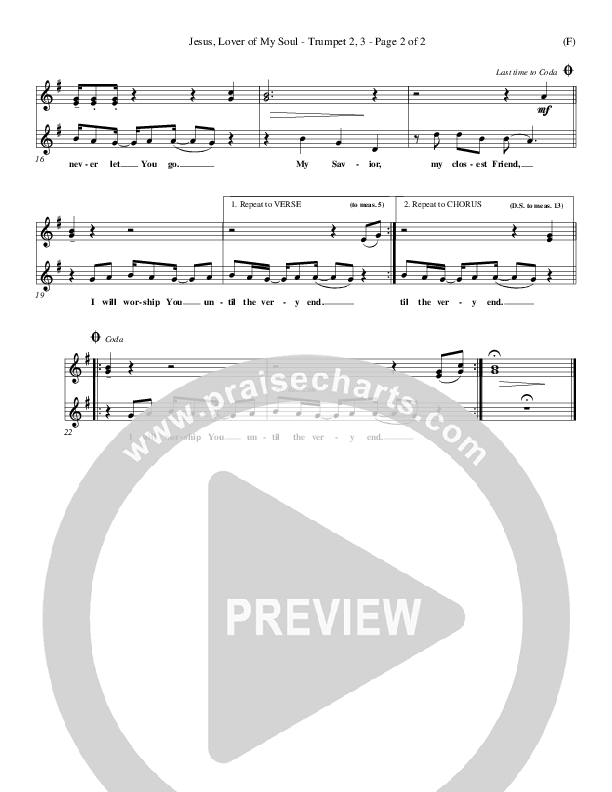 Jesus Lover Of My Soul Trumpet 2/3 (Hillsong Worship)