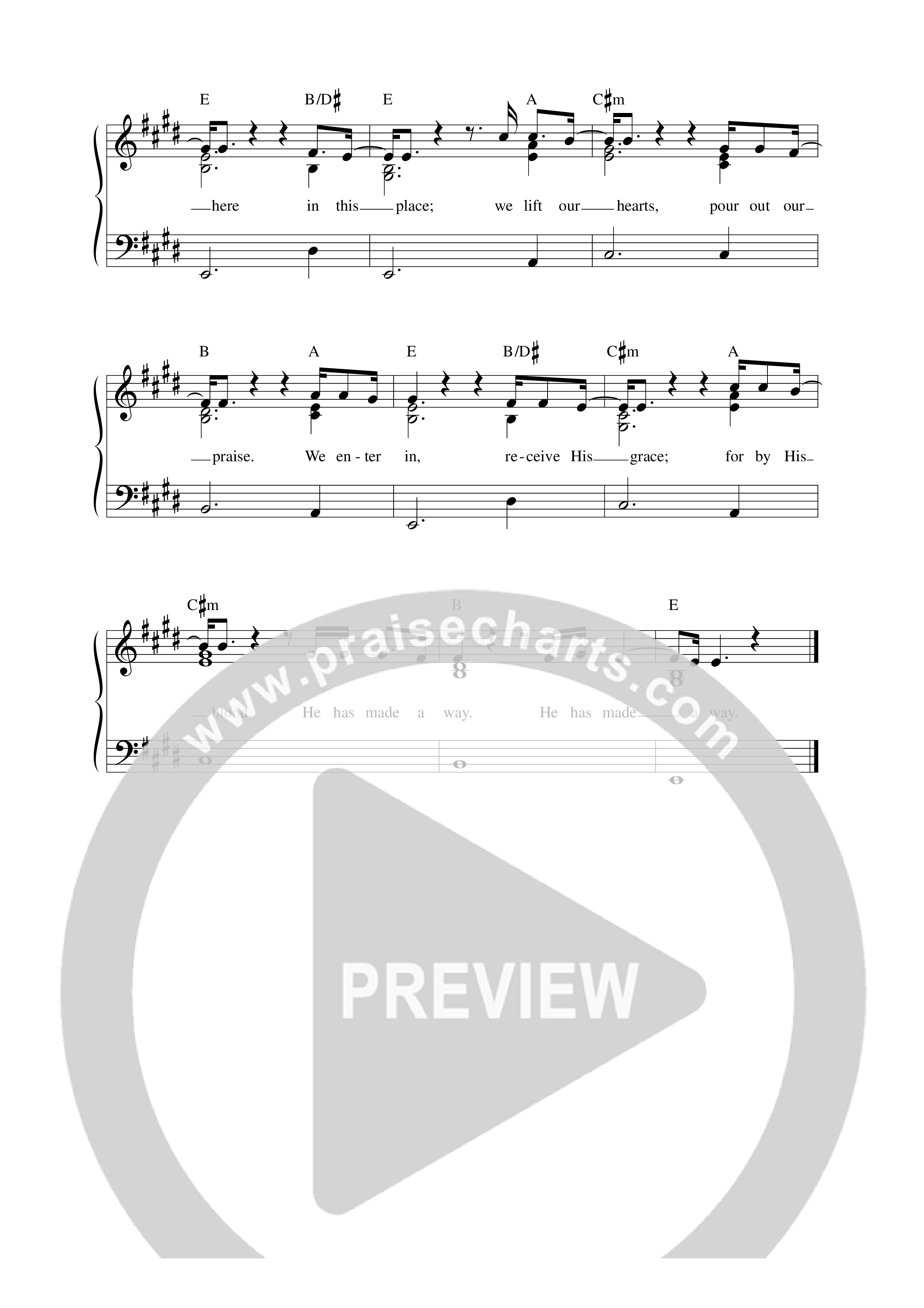 The Lord is Here (Live) Lead Sheet Melody (KXC / Rich & Lydia Dicas)