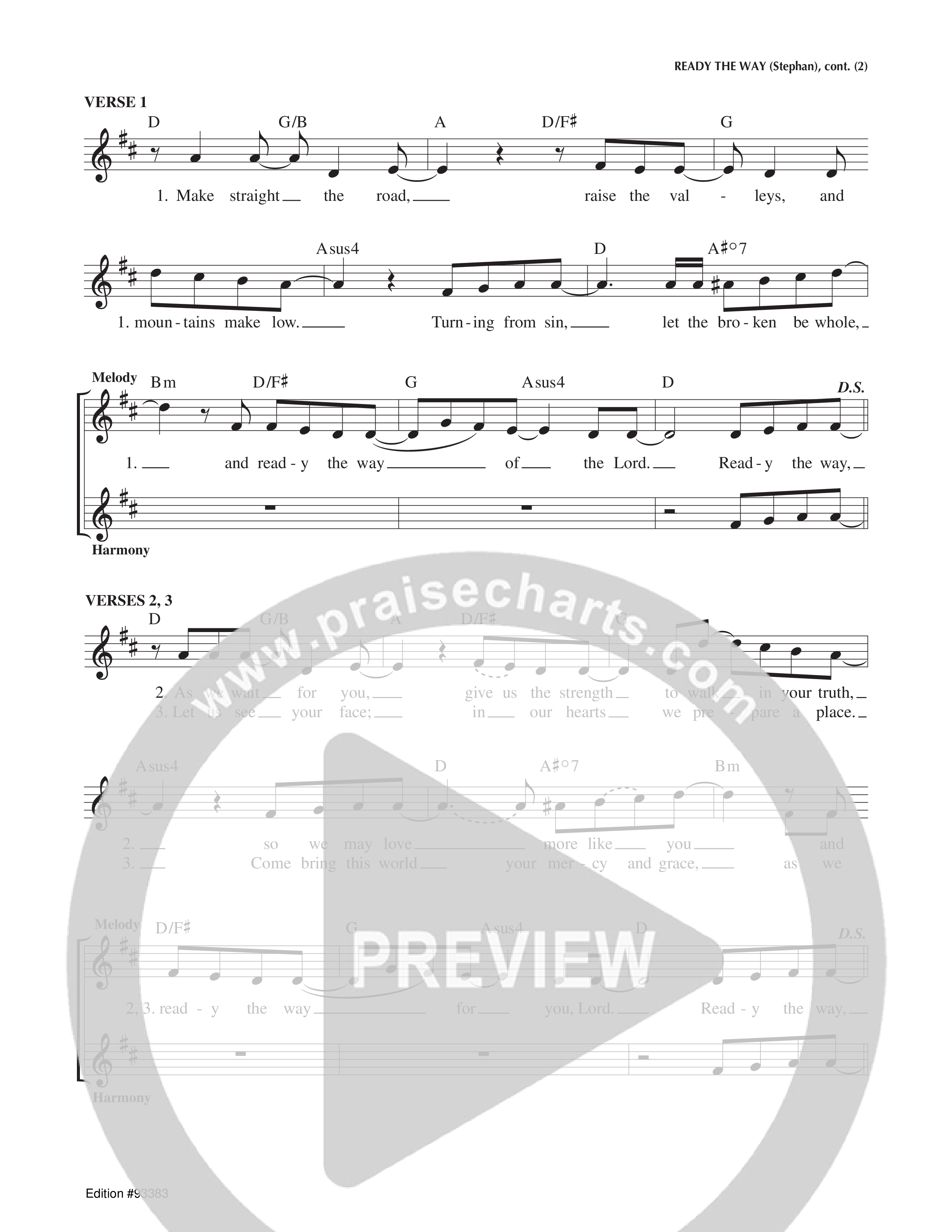 Ready The Way Rhythm/Vocal (Curtis Stephan)