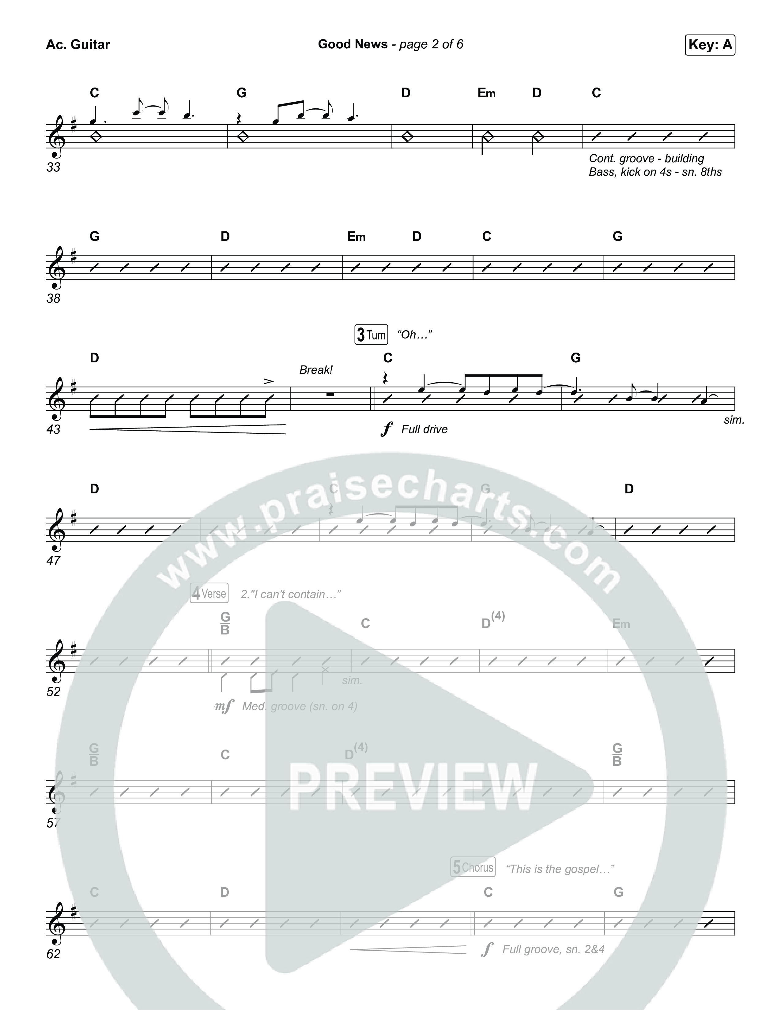 Good News Acoustic Guitar (Hillsong Worship)