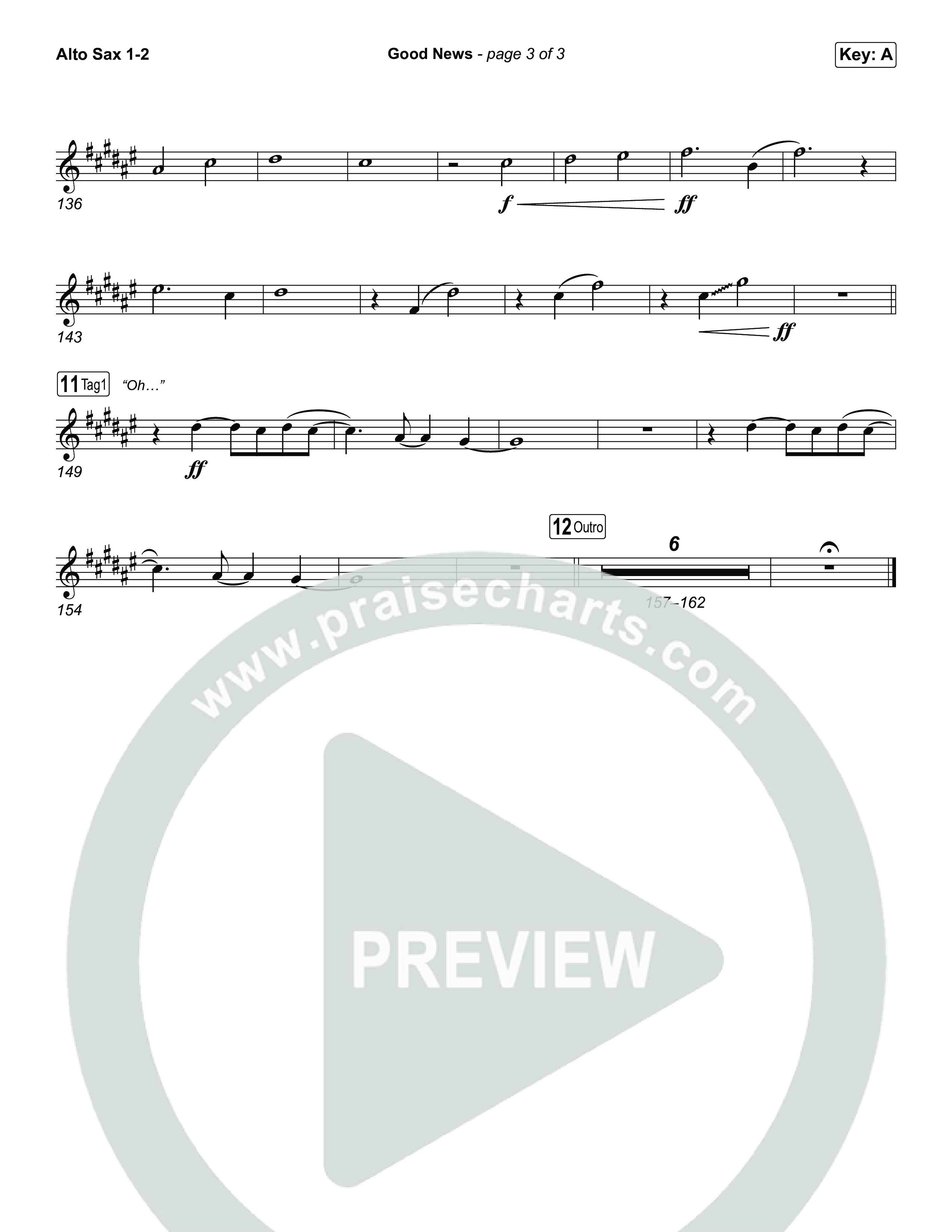 Good News Alto Sax 1,2 (Hillsong Worship)