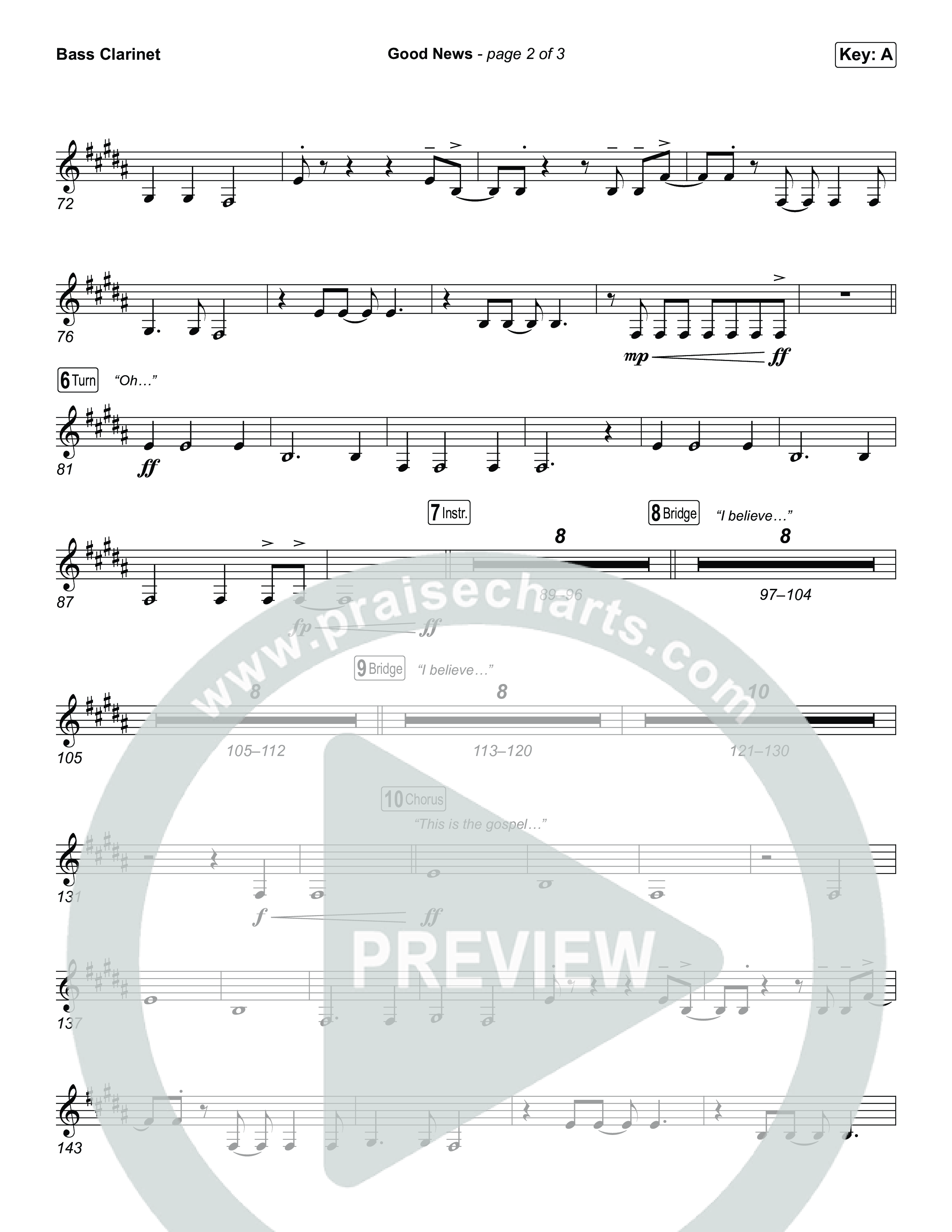 Good News Bass Clarinet (Hillsong Worship)