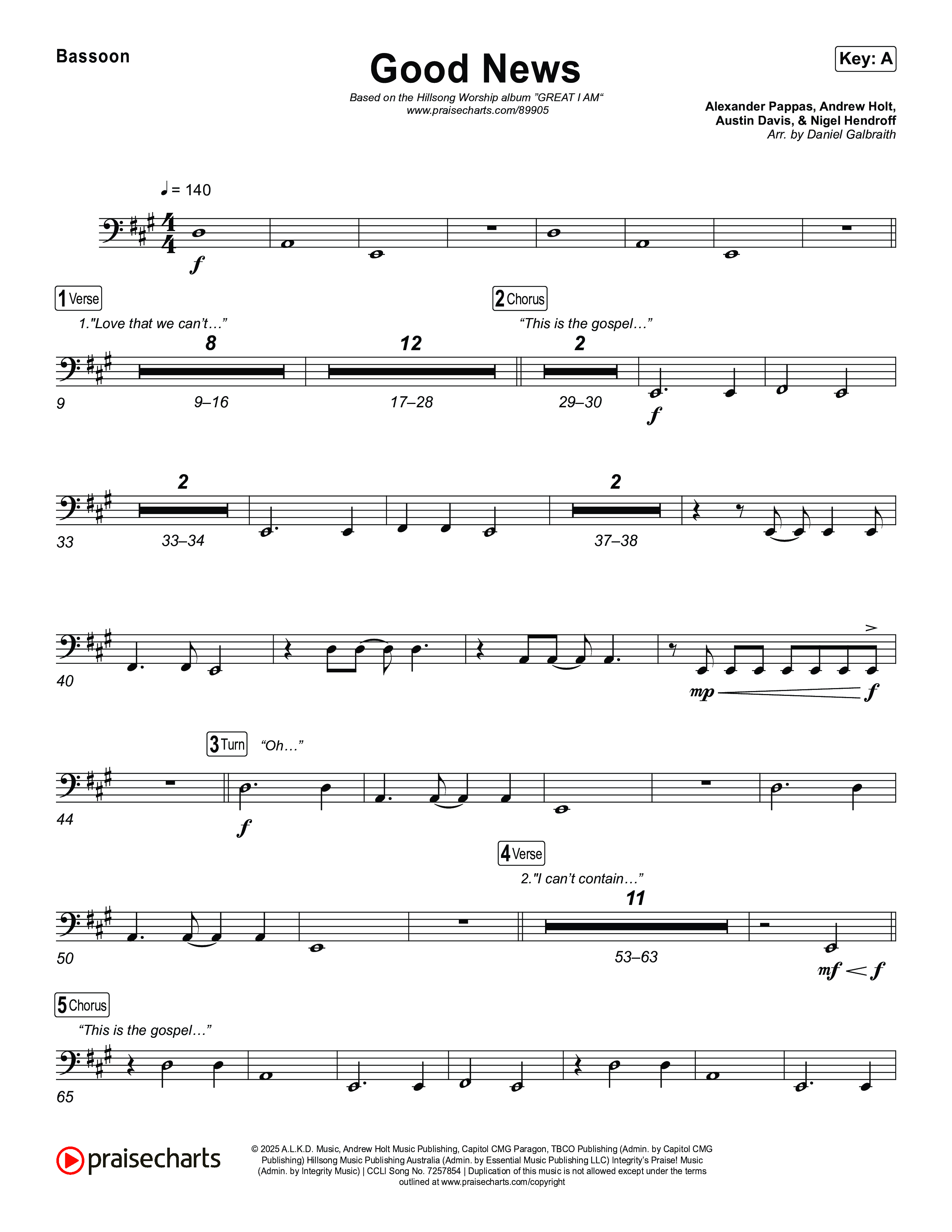 Good News Bassoon (Hillsong Worship)