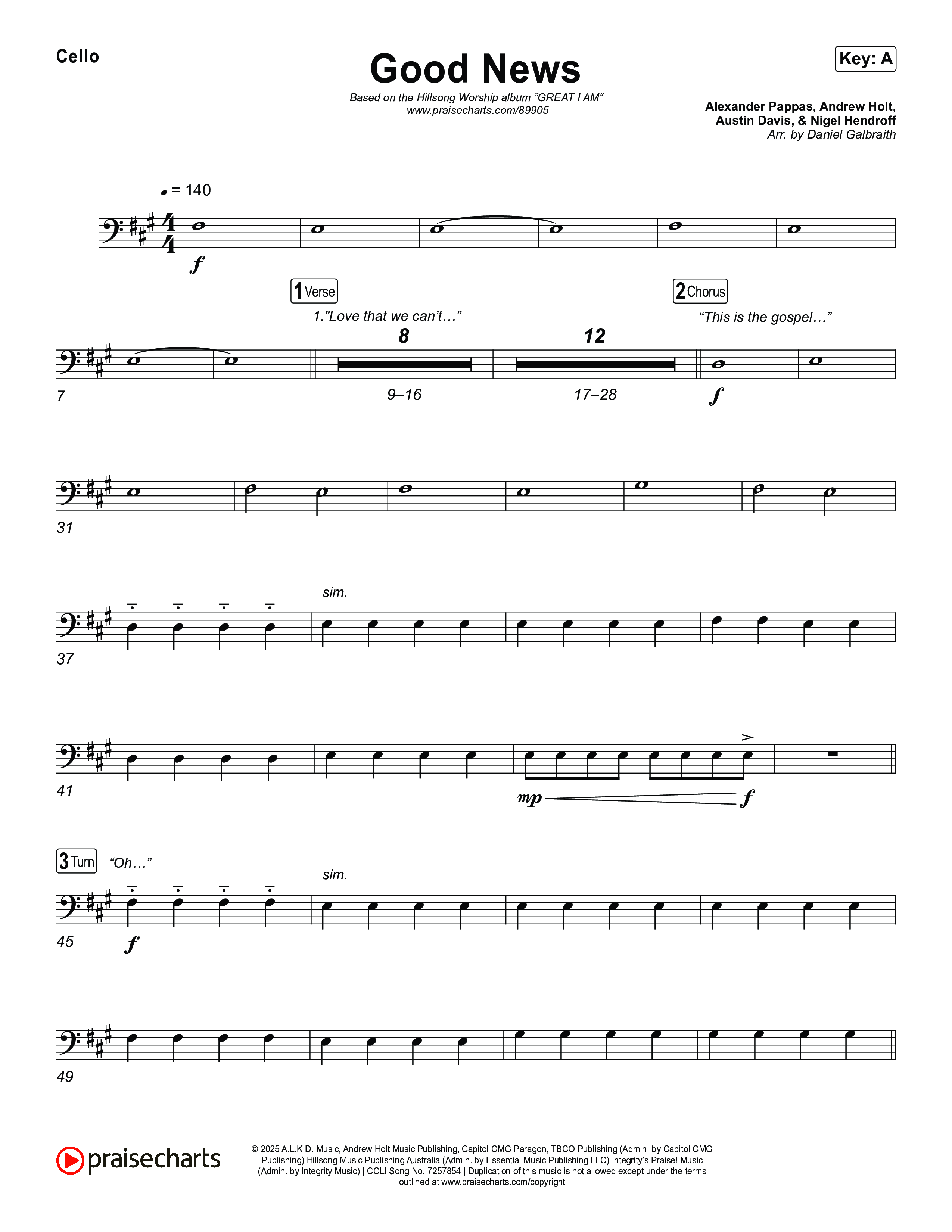 Good News Cello (Hillsong Worship)