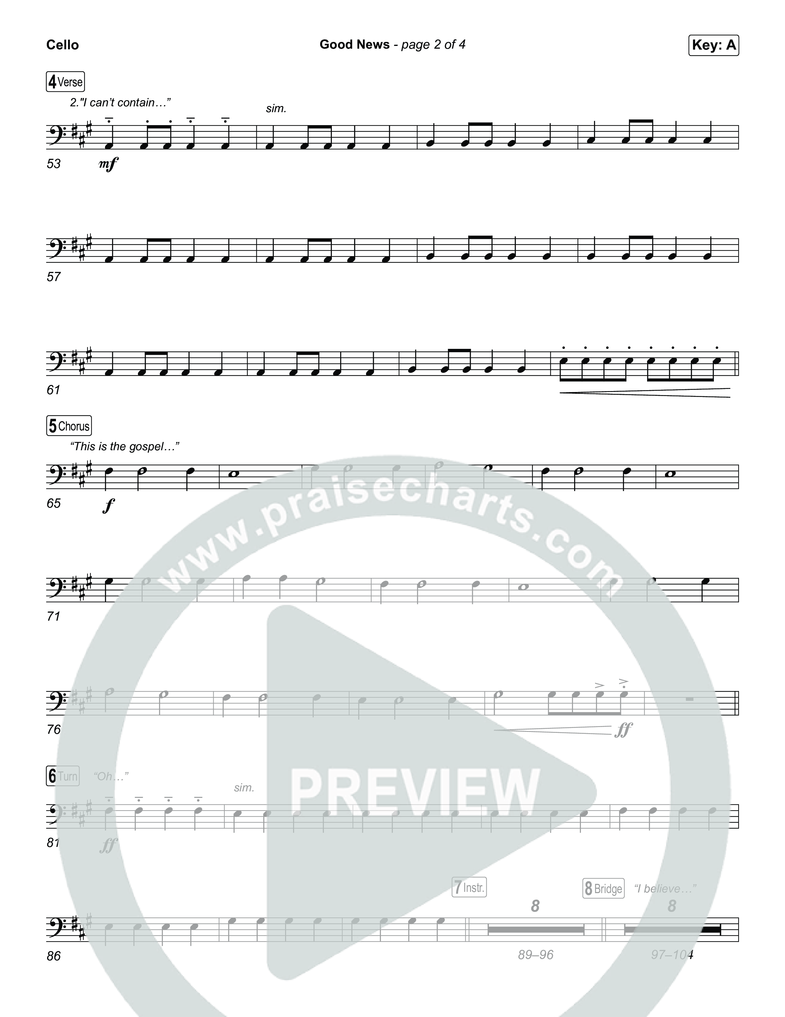 Good News Cello (Hillsong Worship)