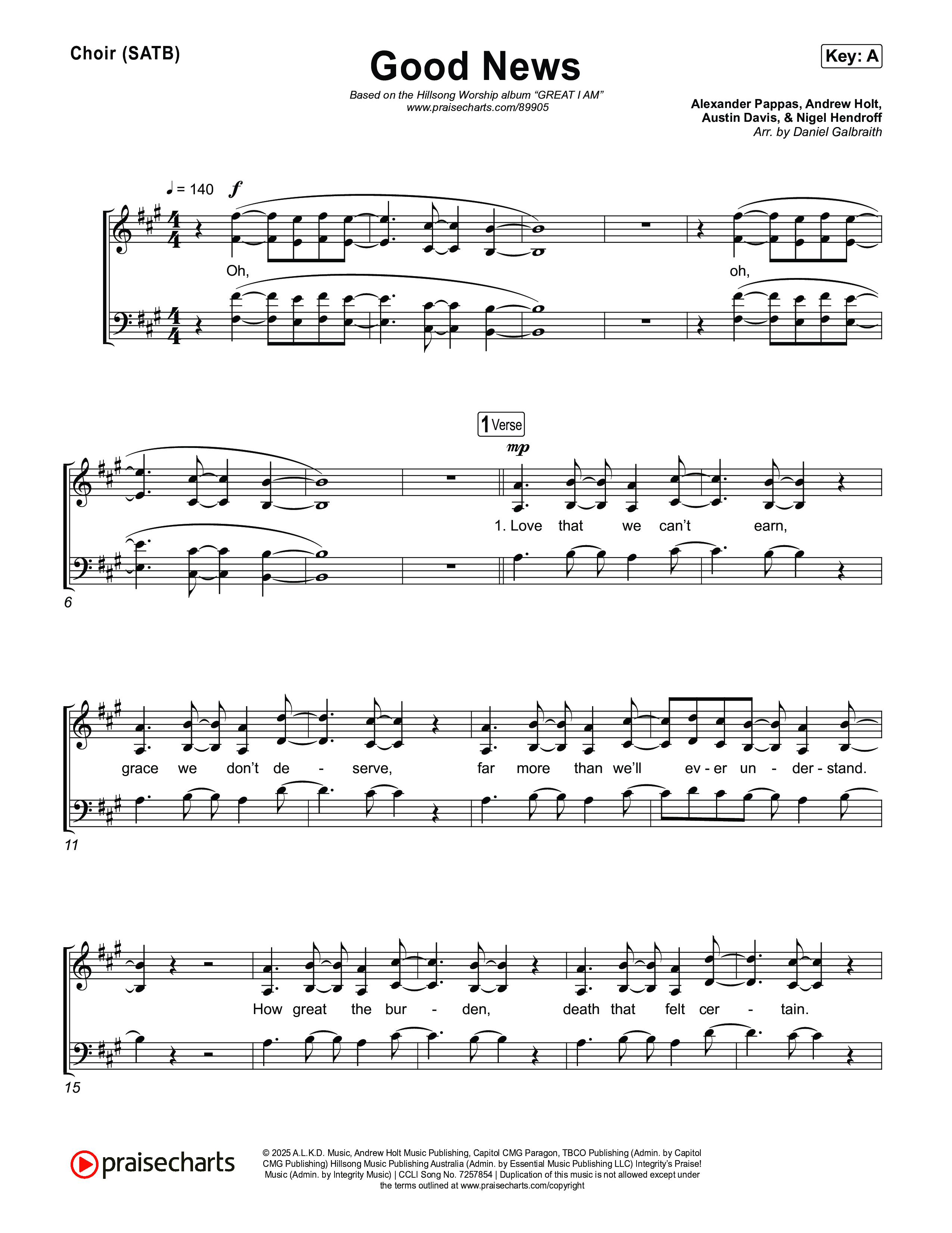 Good News Choir Sheet (SATB) (Hillsong Worship)