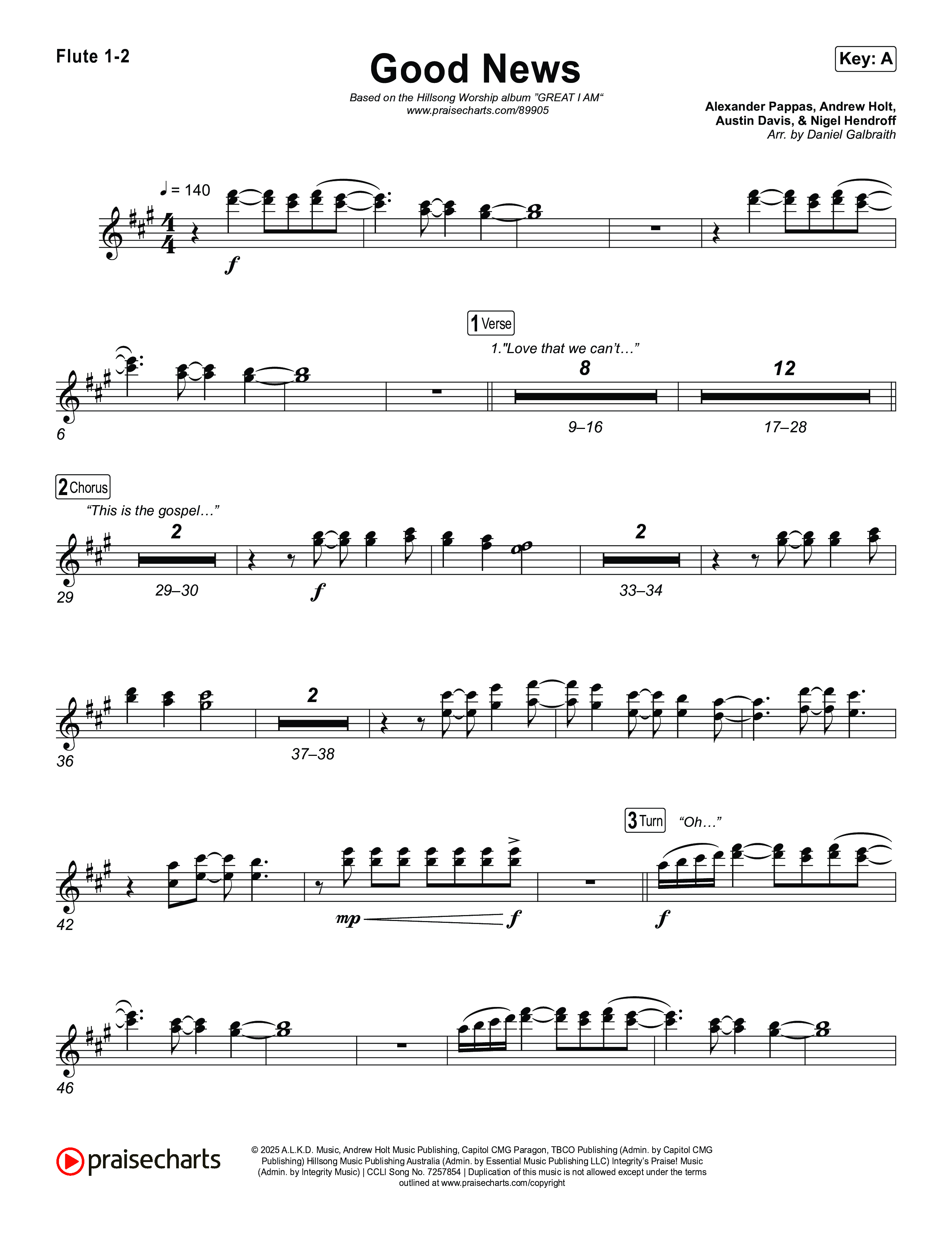 Good News Flute 1,2 (Hillsong Worship)