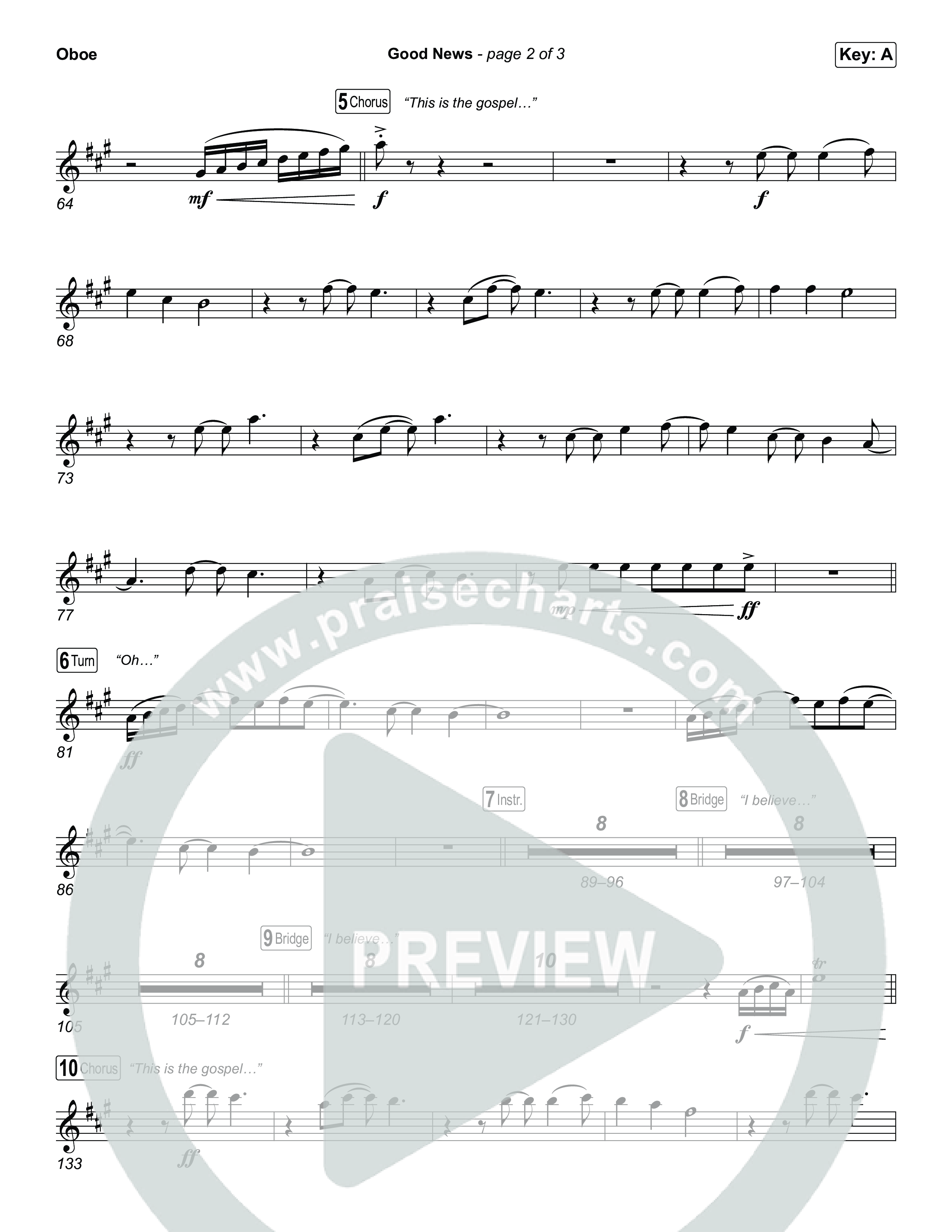 Good News Oboe (Hillsong Worship)