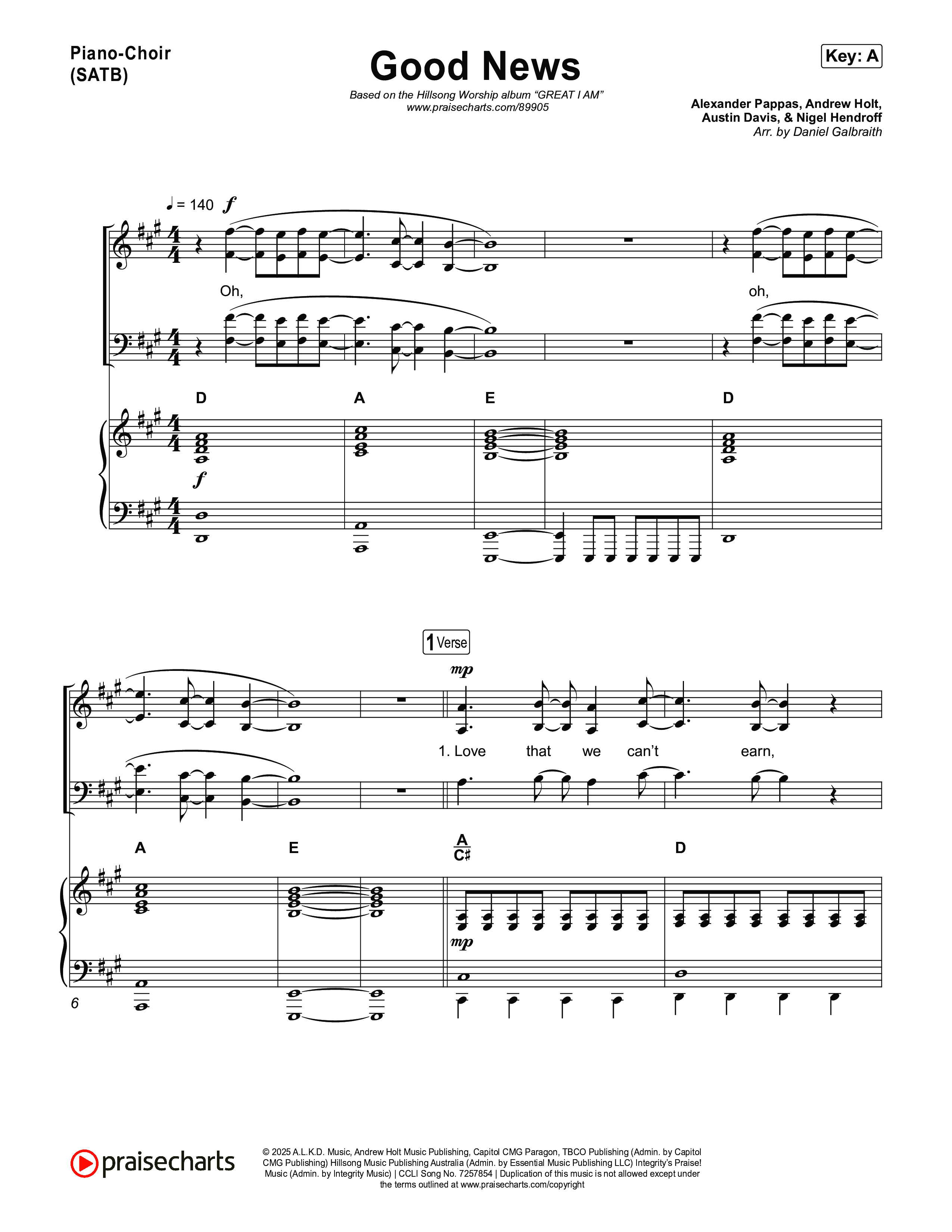 Good News Piano/Vocal Pack (Hillsong Worship)