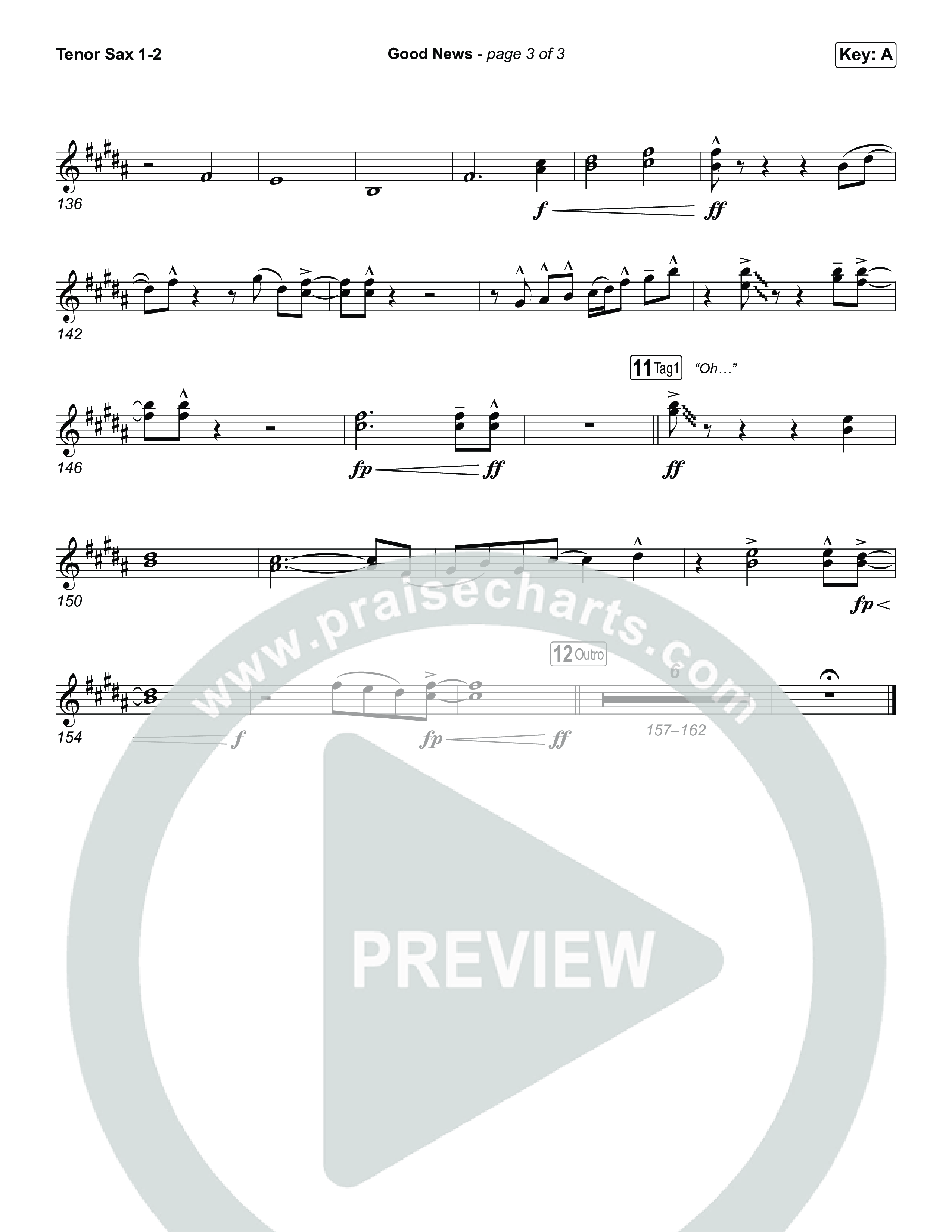 Good News Tenor Sax 1,2 (Hillsong Worship)