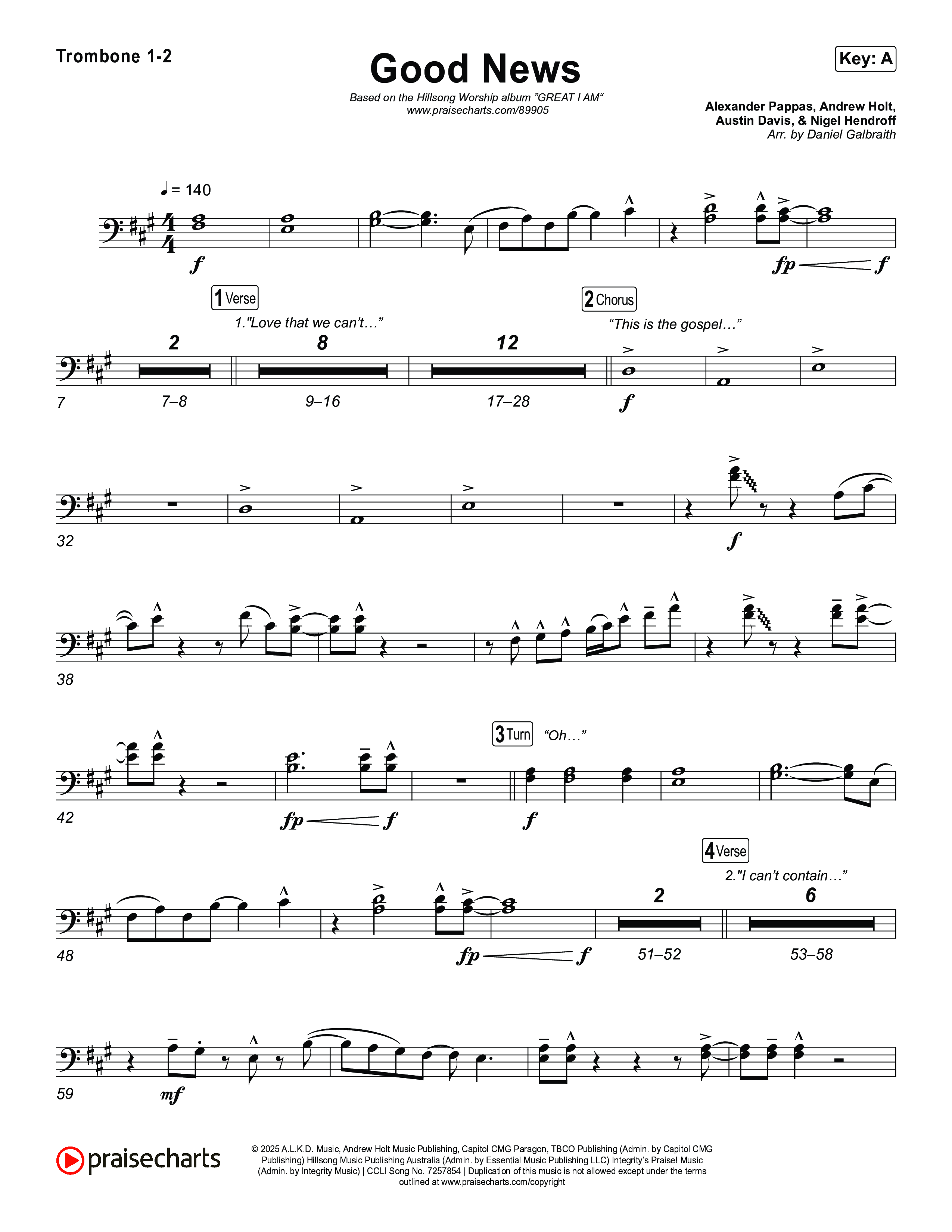 Good News Trombone 1/2 (Hillsong Worship)