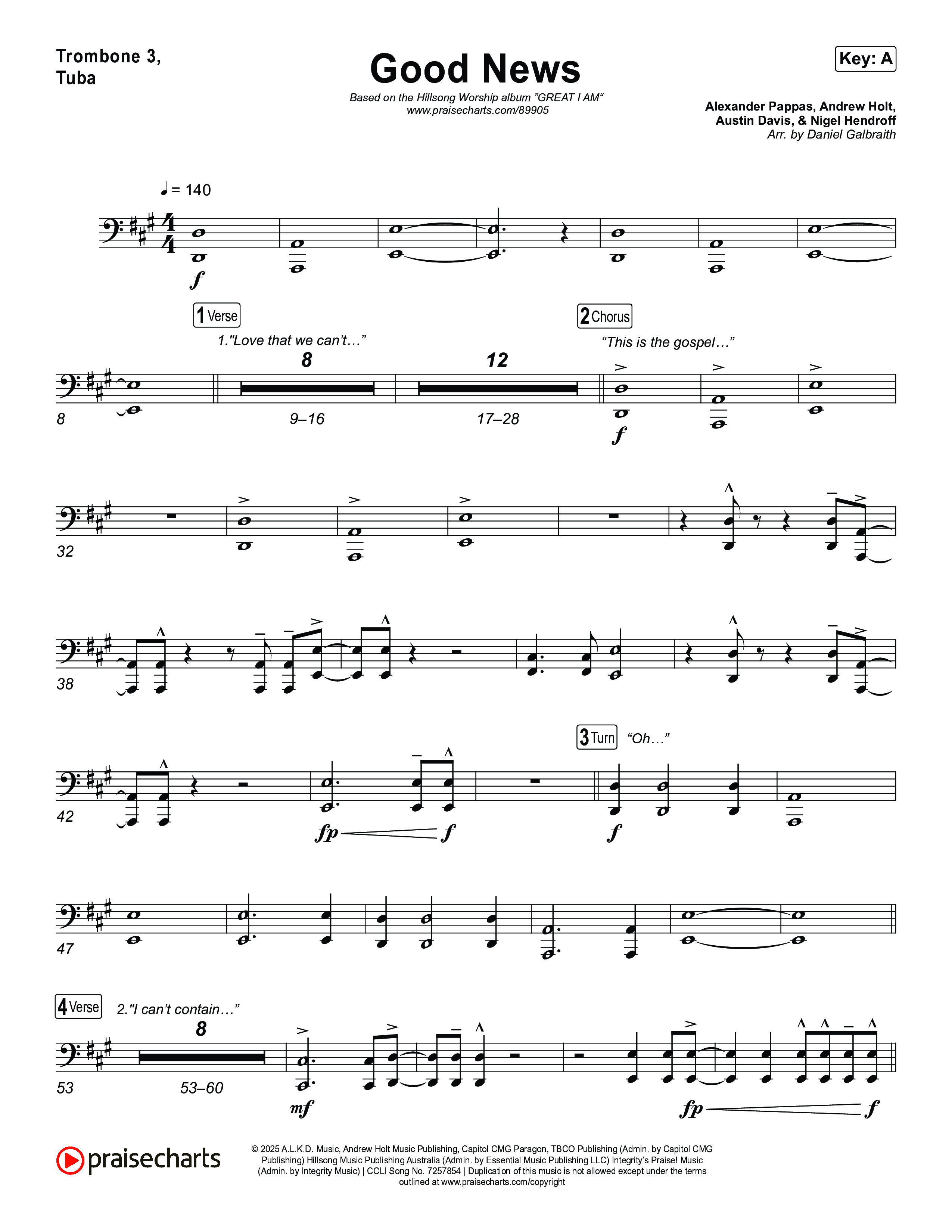 Good News Trombone 3/Tuba (Hillsong Worship)