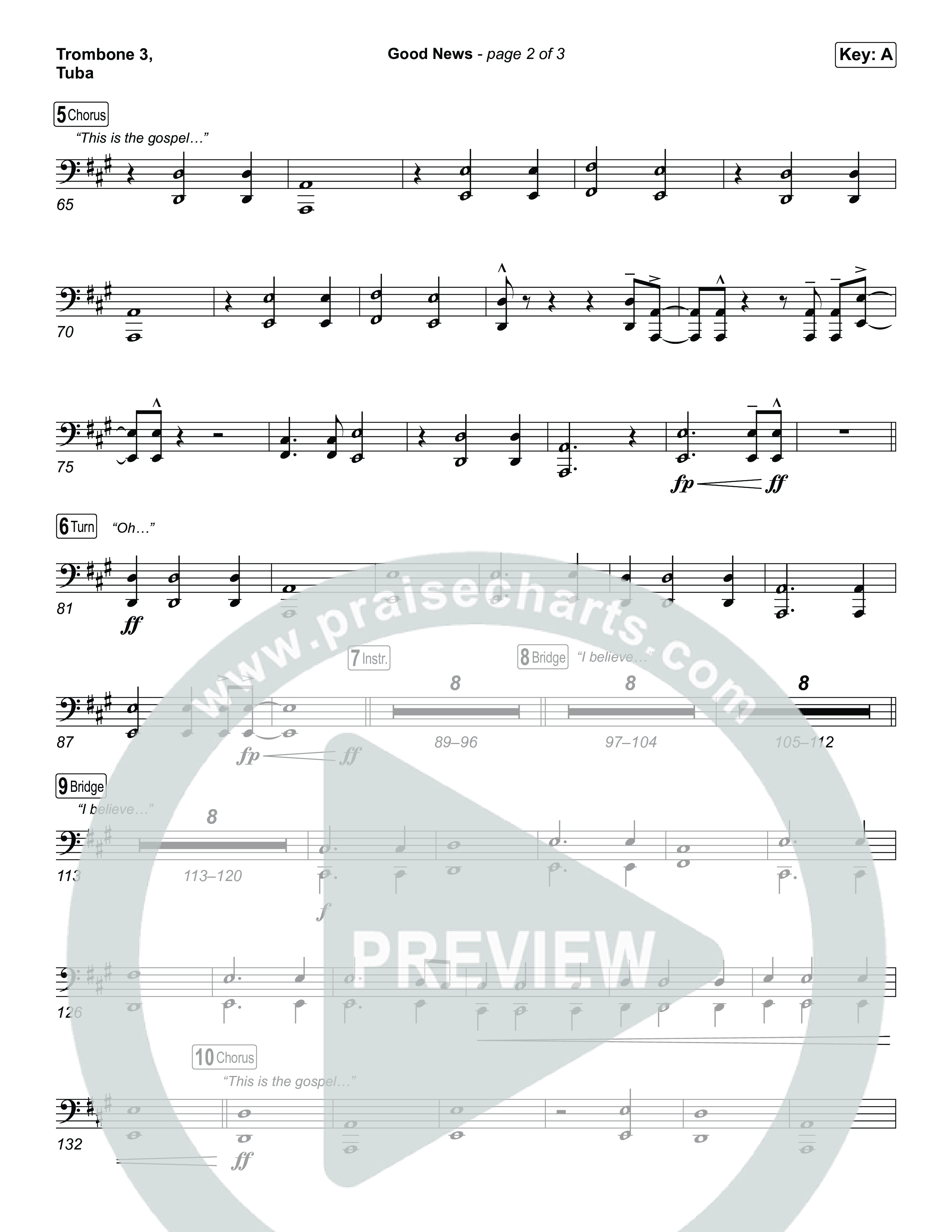 Good News Trombone 3/Tuba (Hillsong Worship)