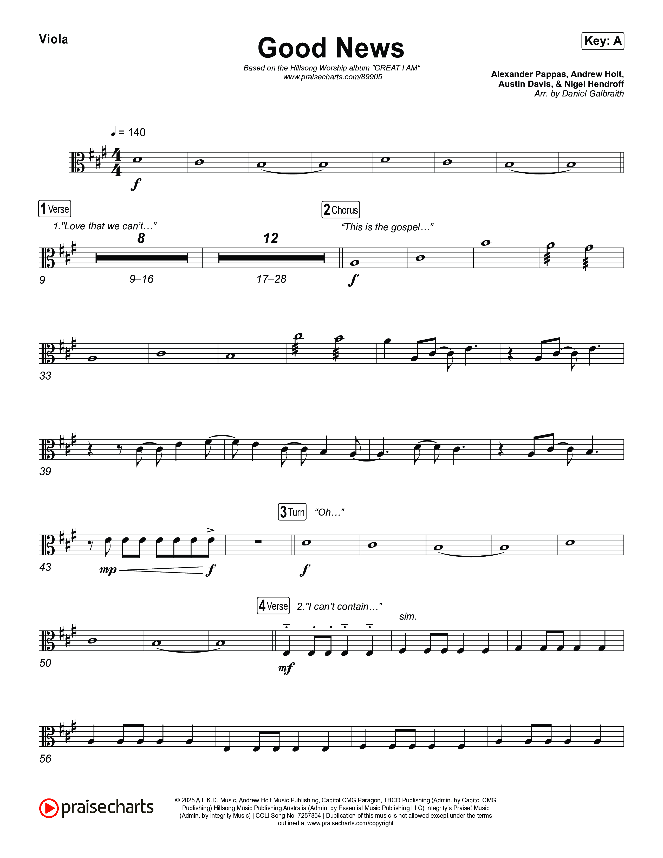 Good News Viola (Hillsong Worship)