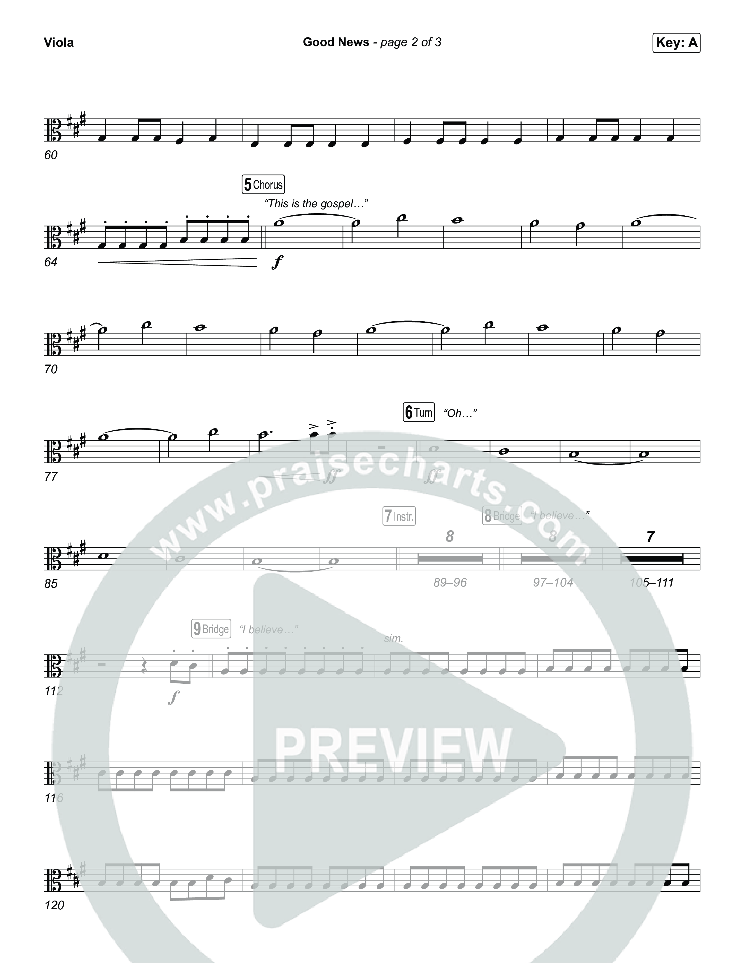 Good News Viola (Hillsong Worship)